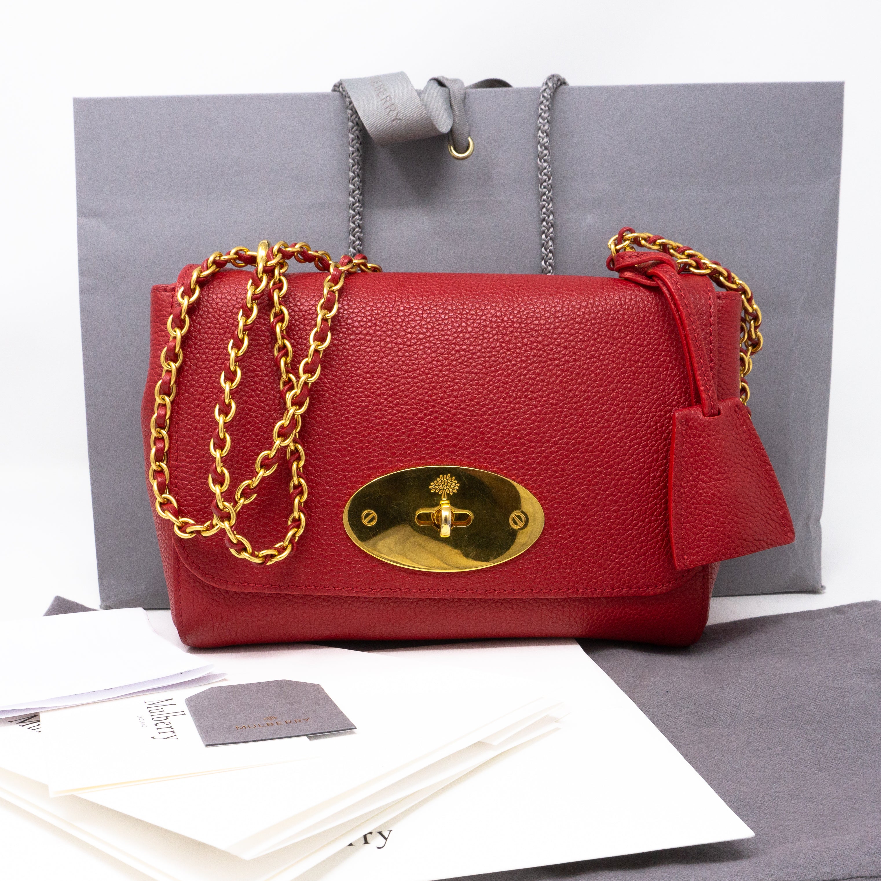 Lily Small Red Leather