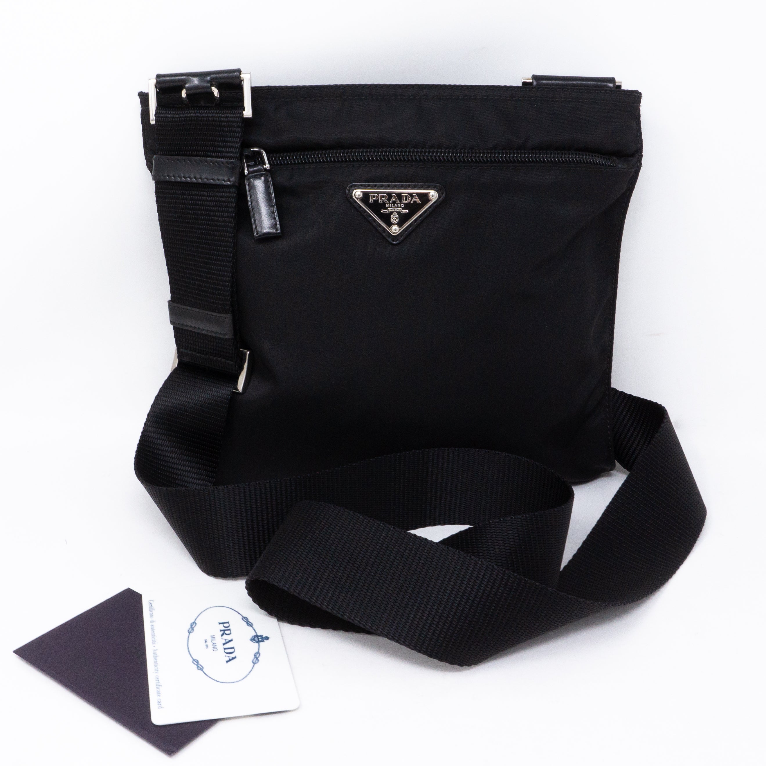 Vela Small Crossbody Black Nylon