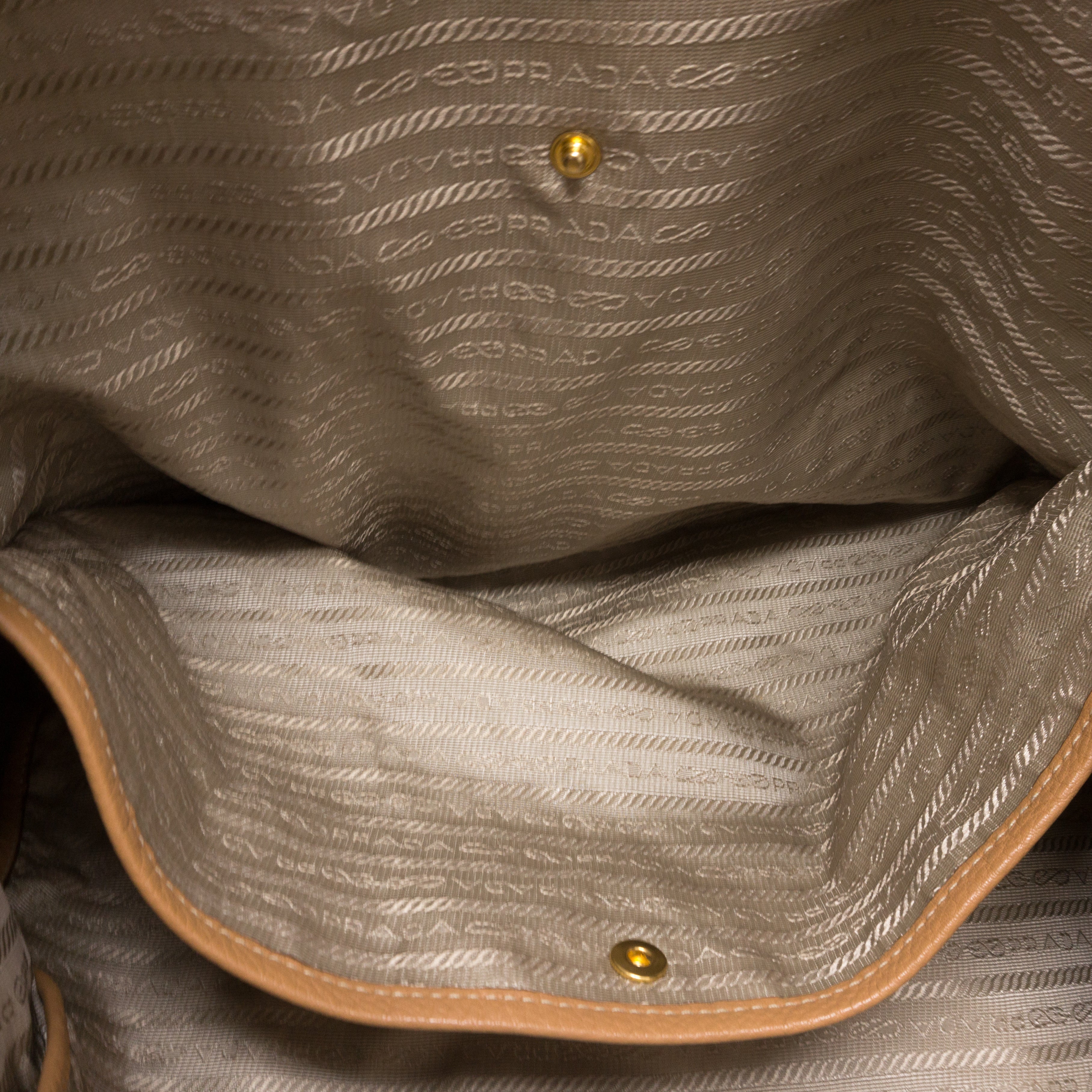 Large Two-way Handbag Brown Leather