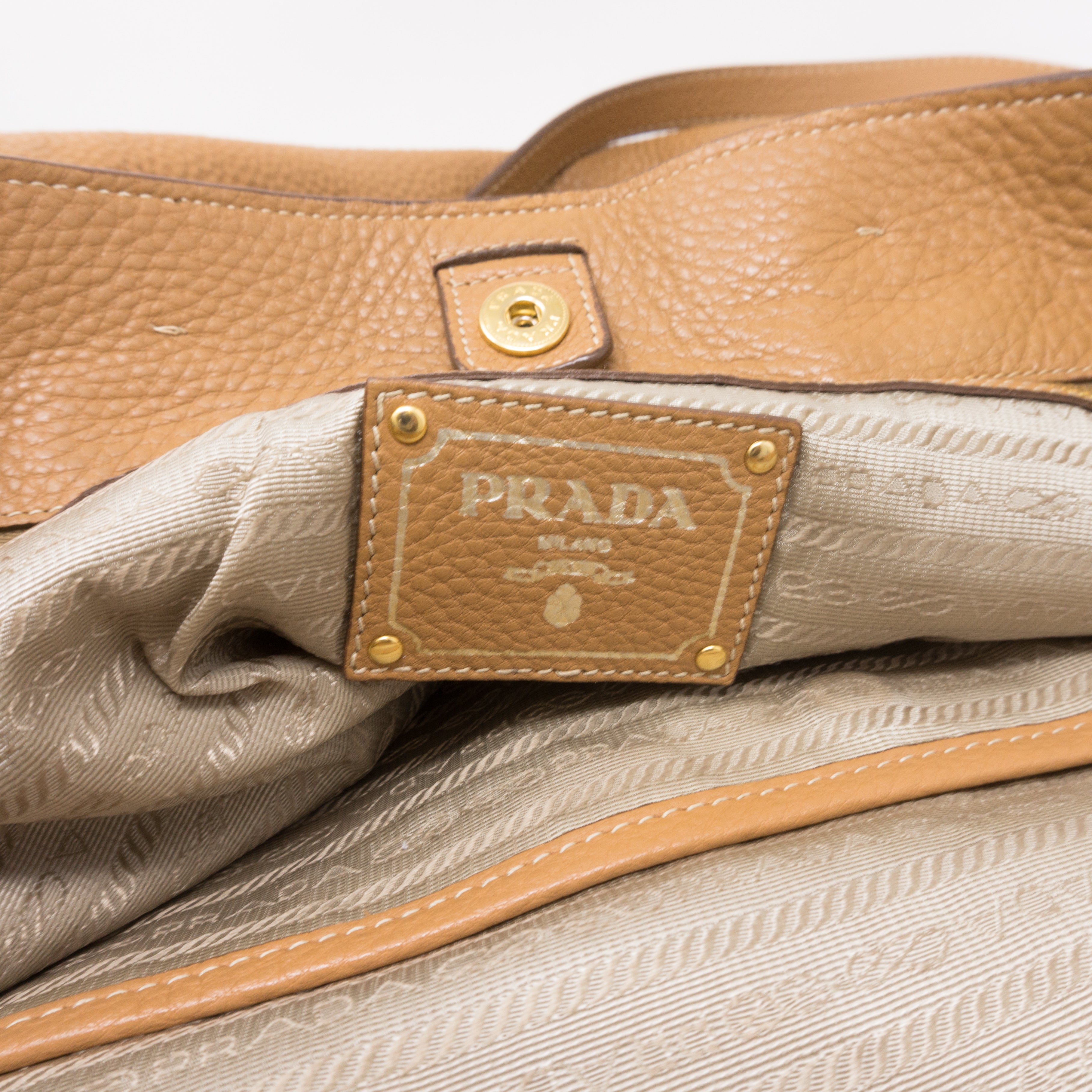 Large Two-way Handbag Brown Leather