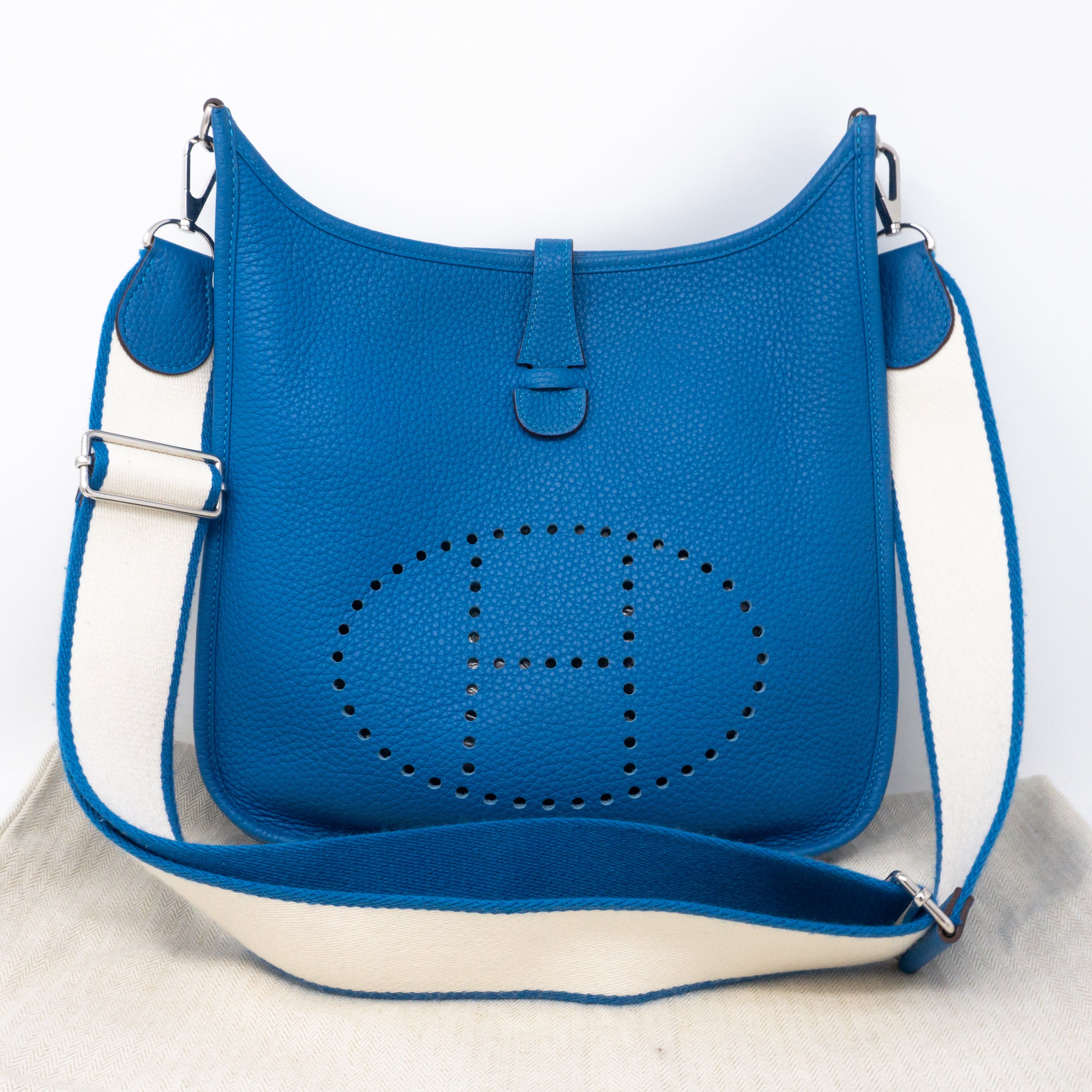 Hermès Evelyne 29 Blue Nuit GHW - Designer WishBags