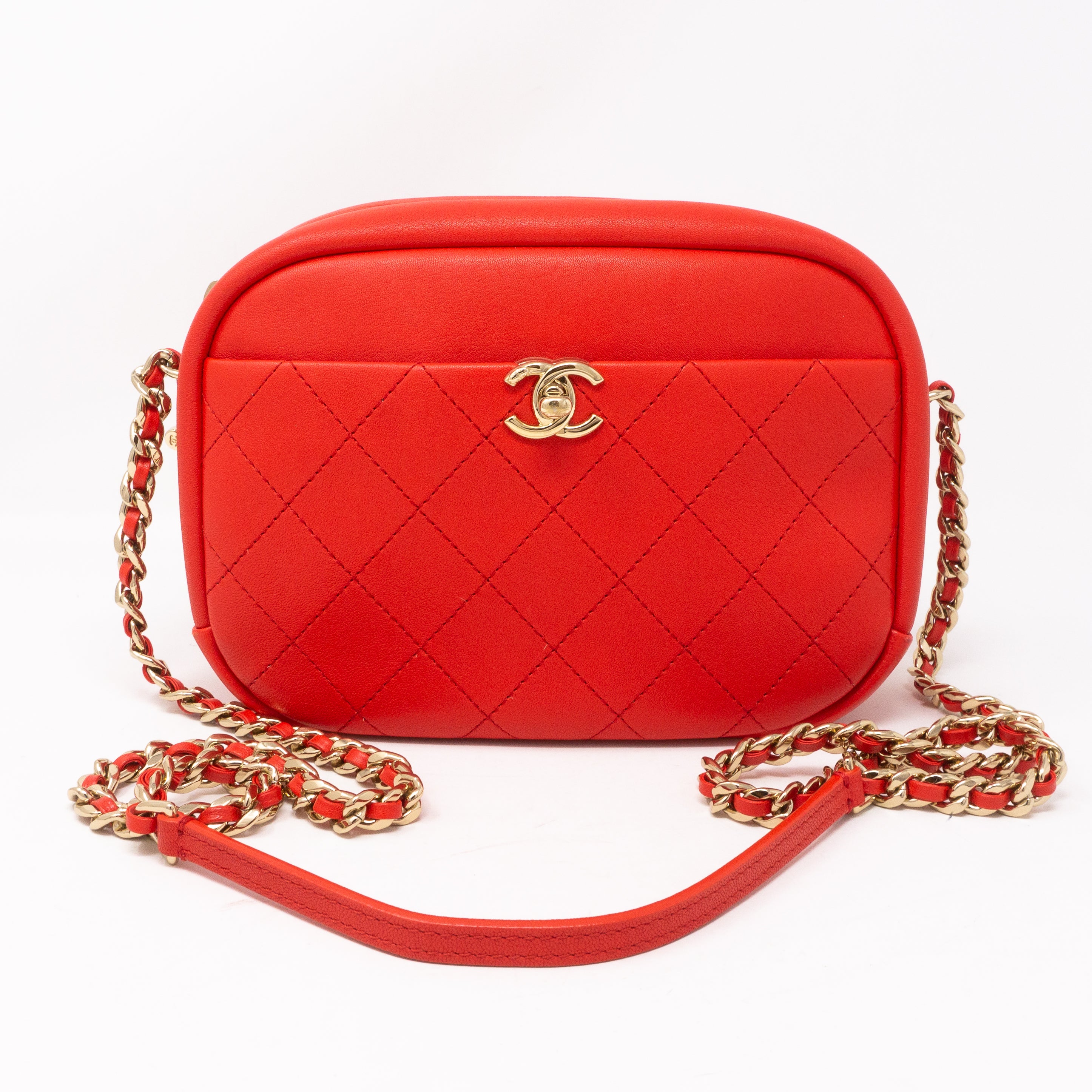 Casual Trip Camera Case Red Leather