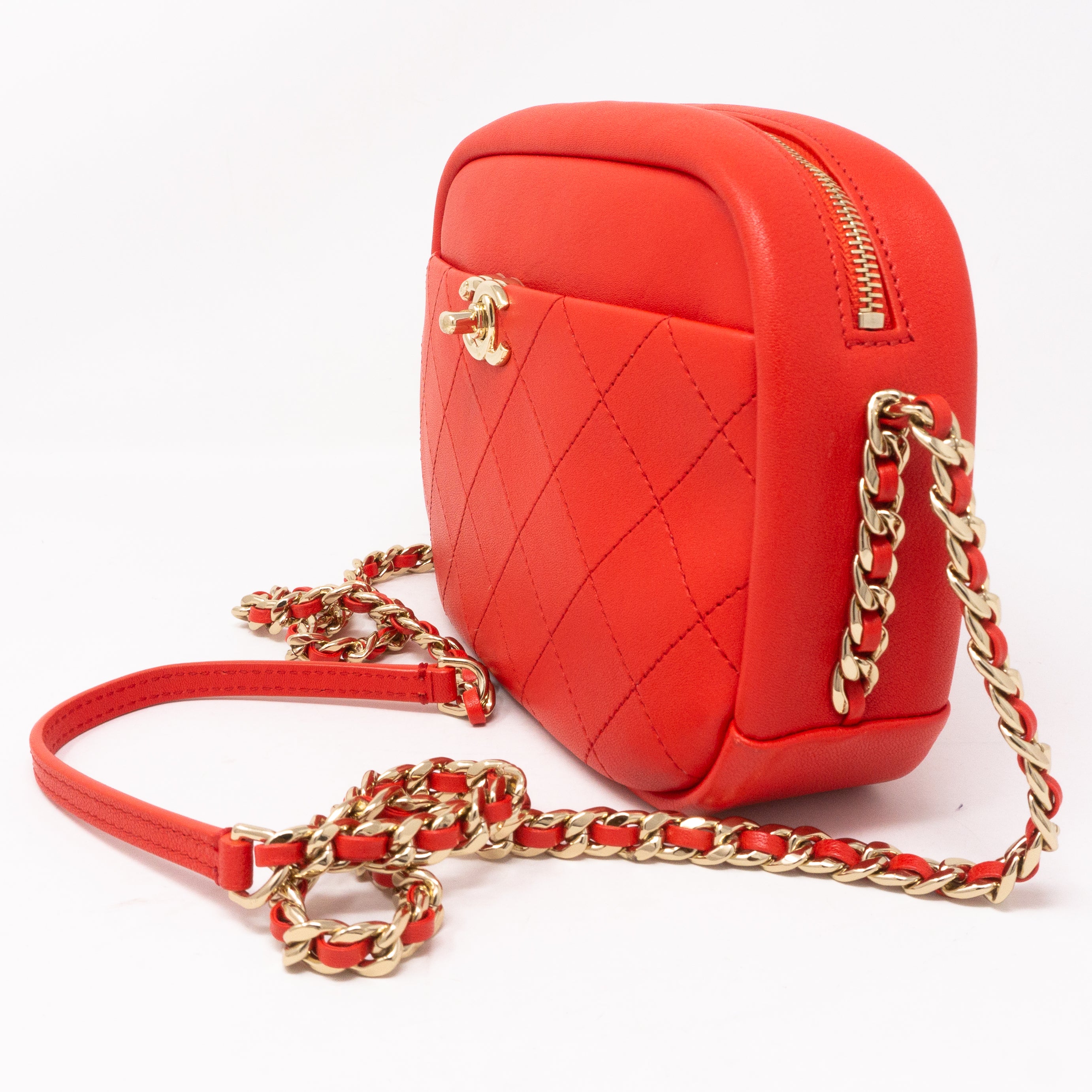 Casual Trip Camera Case Red Leather