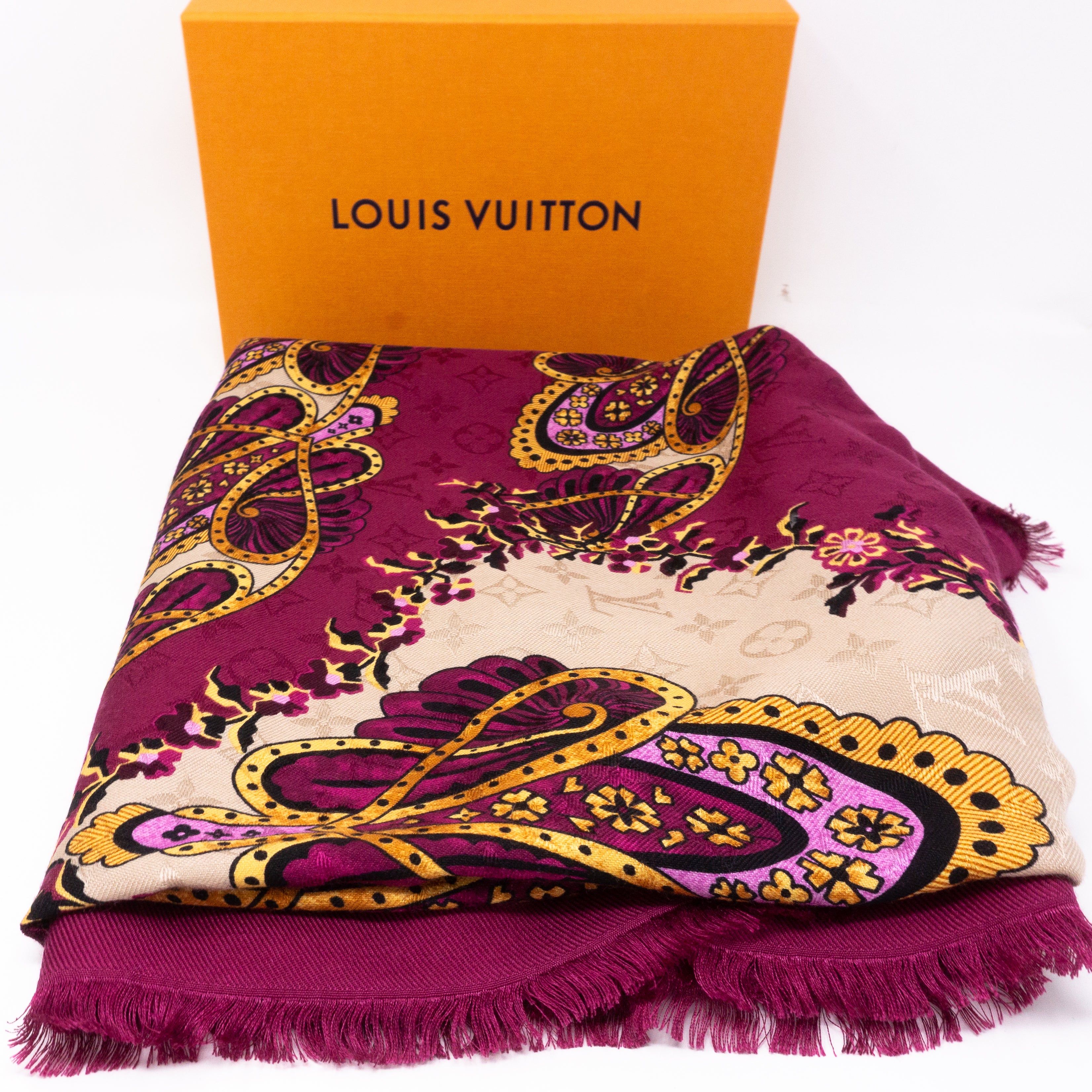 Monogram Shawl Paisley Purple