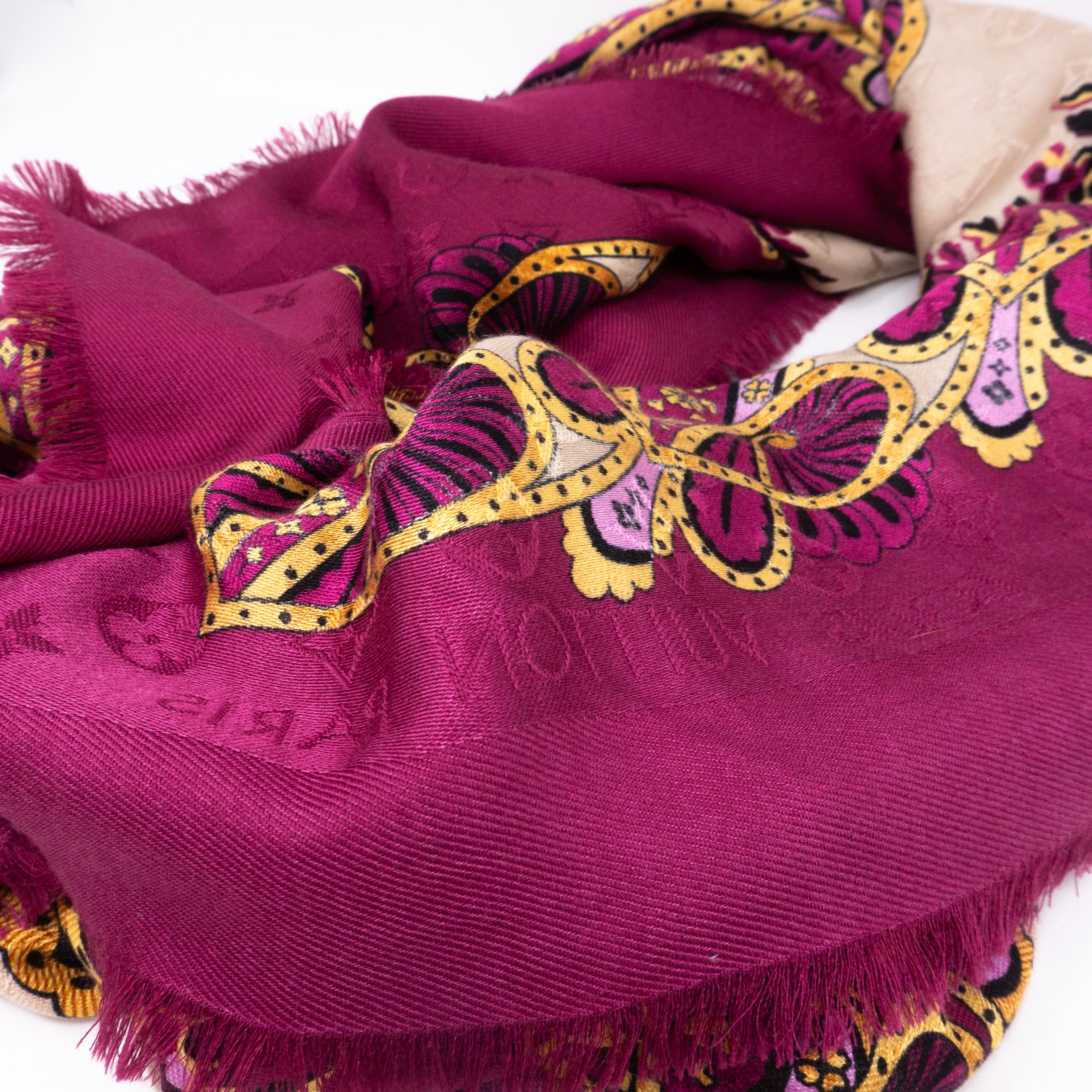 Monogram Shawl Paisley Purple