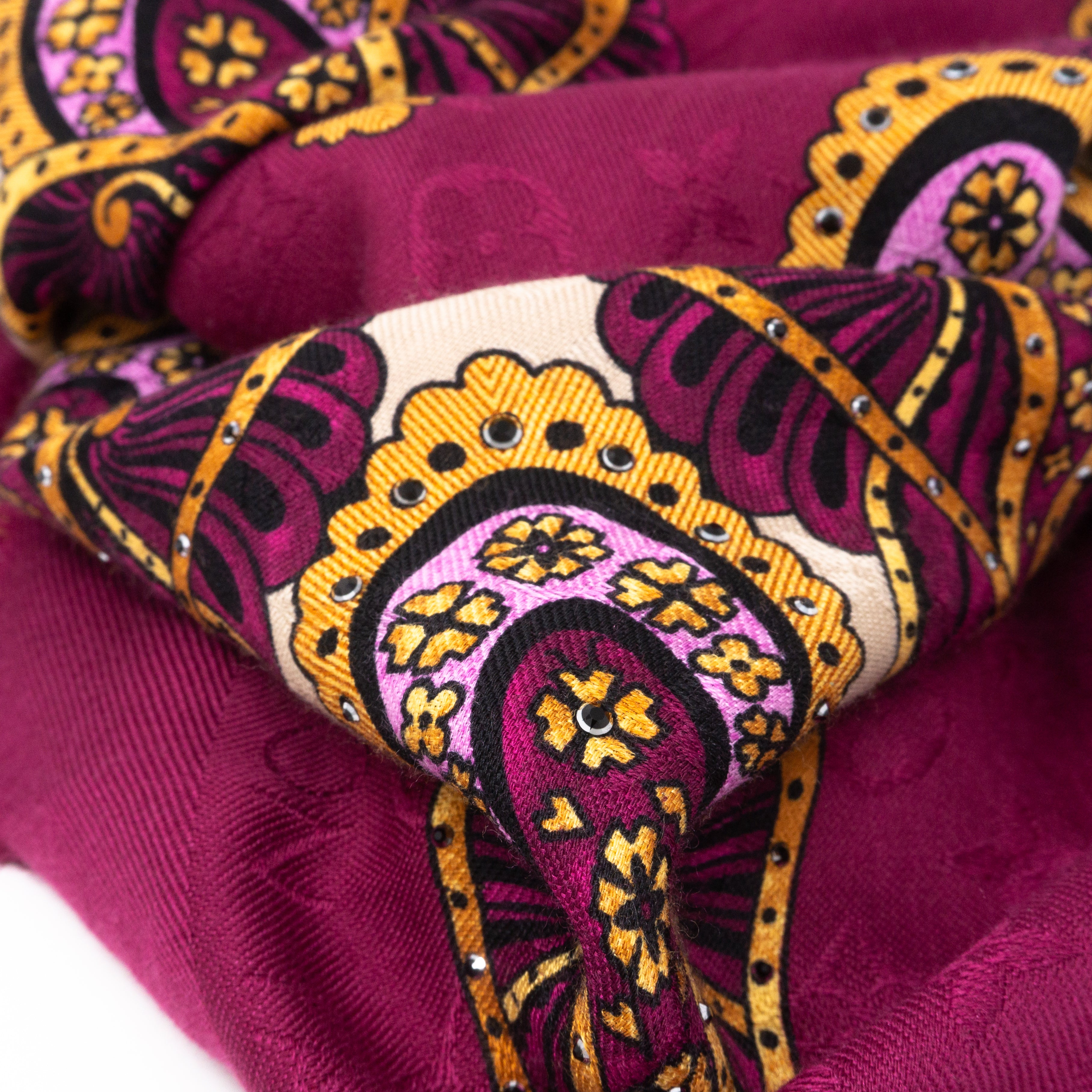 Monogram Shawl Paisley Purple