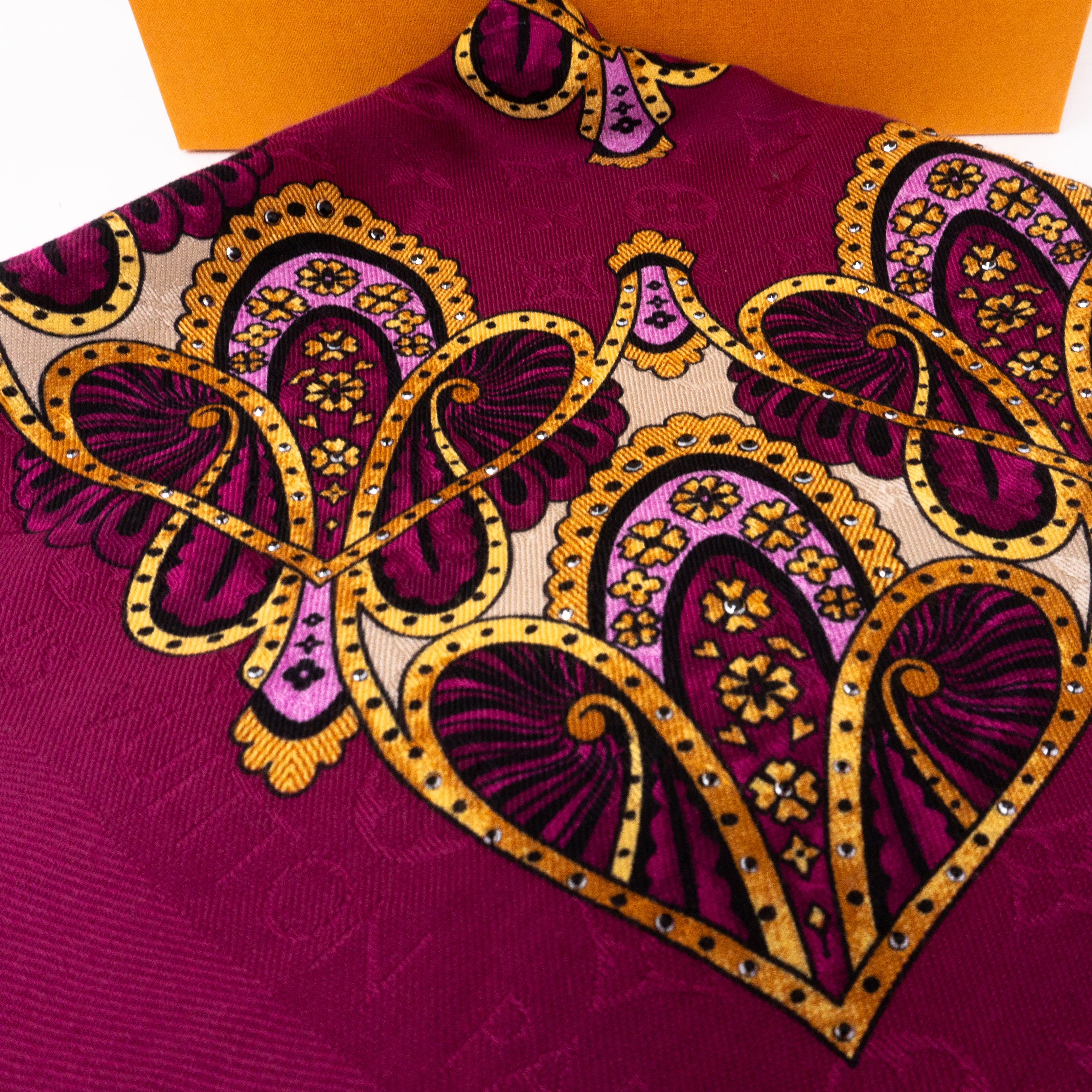 Monogram Shawl Paisley Purple