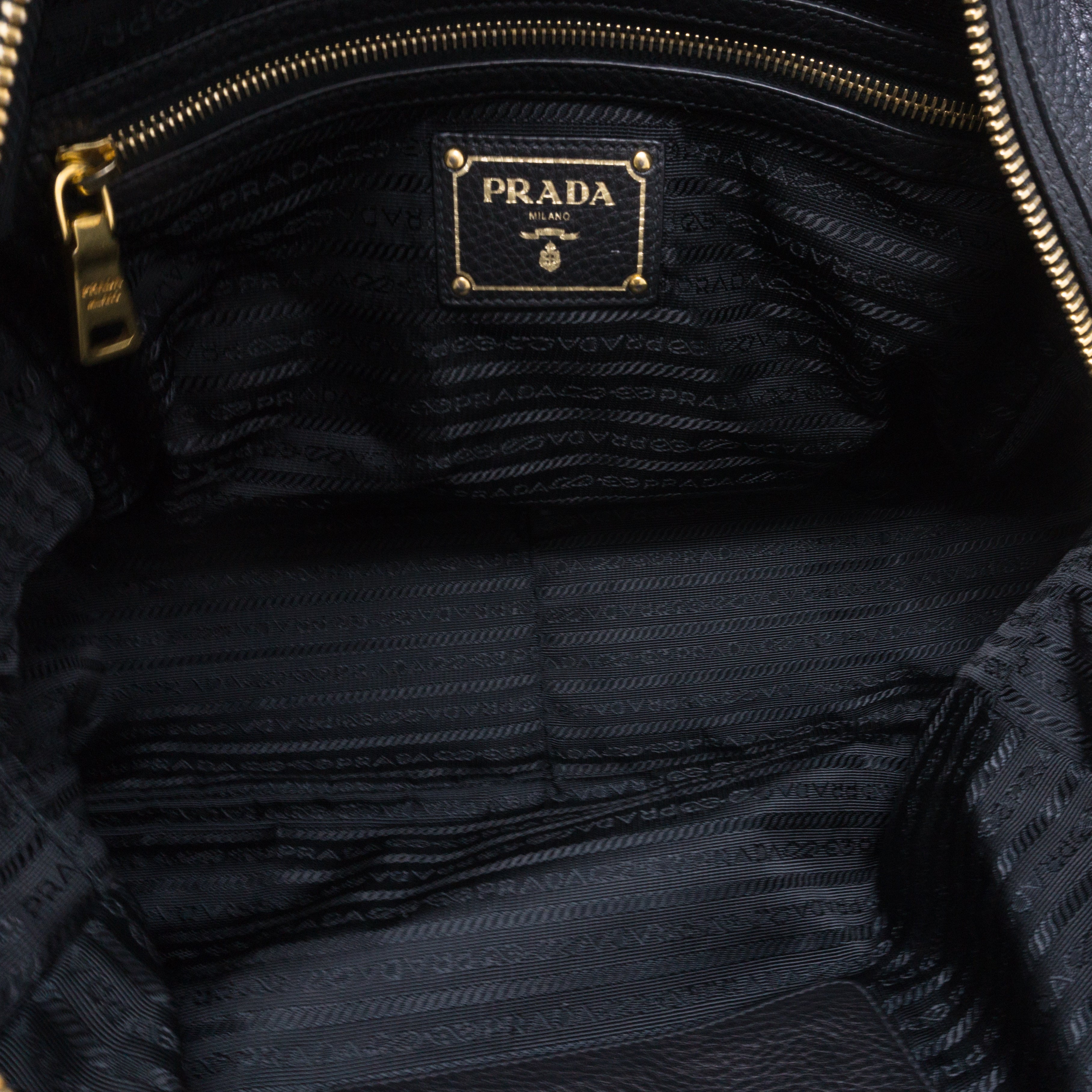 Two-way Handbag Black Leather