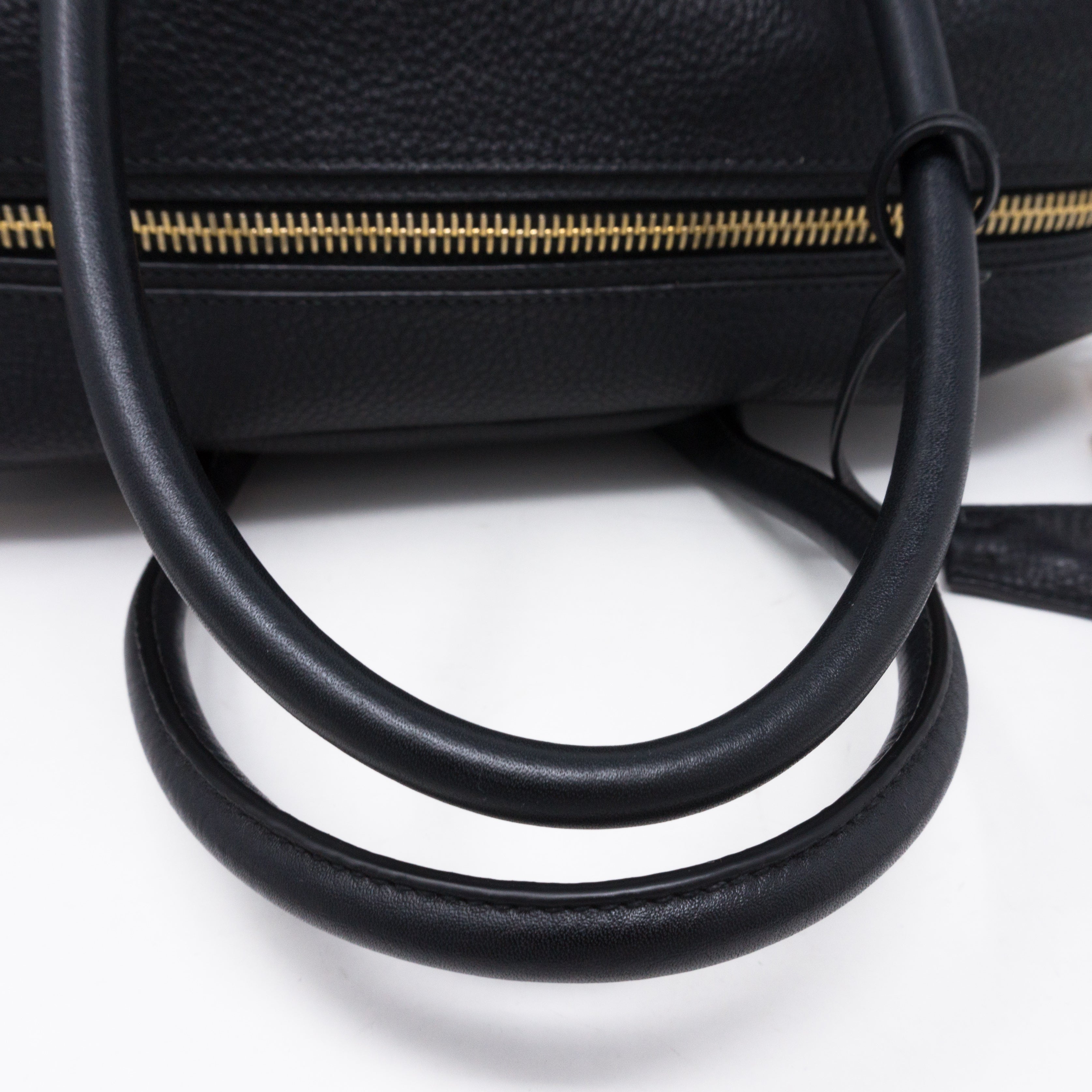 Two-way Handbag Black Leather