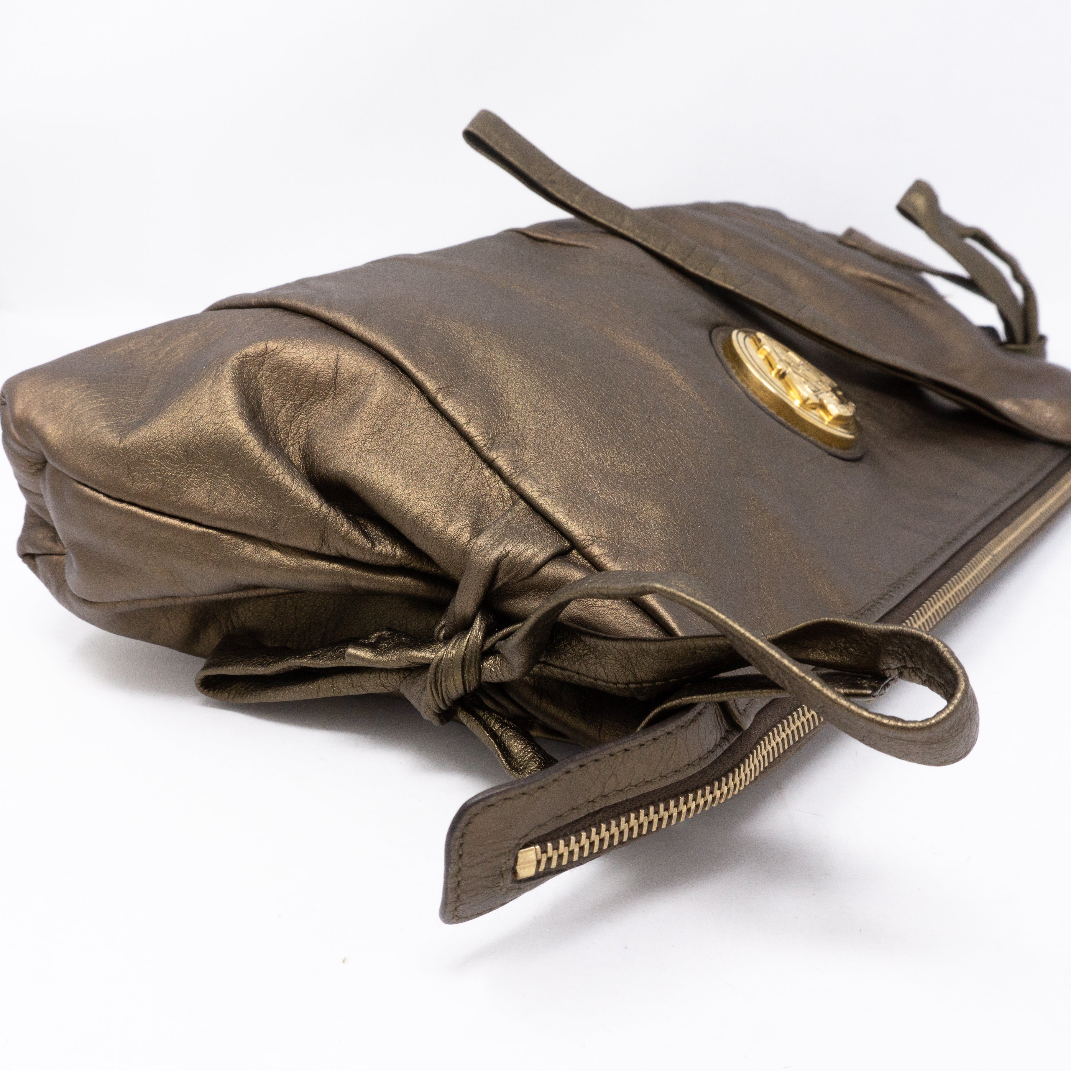 Hysteria Clutch Bronze Leather