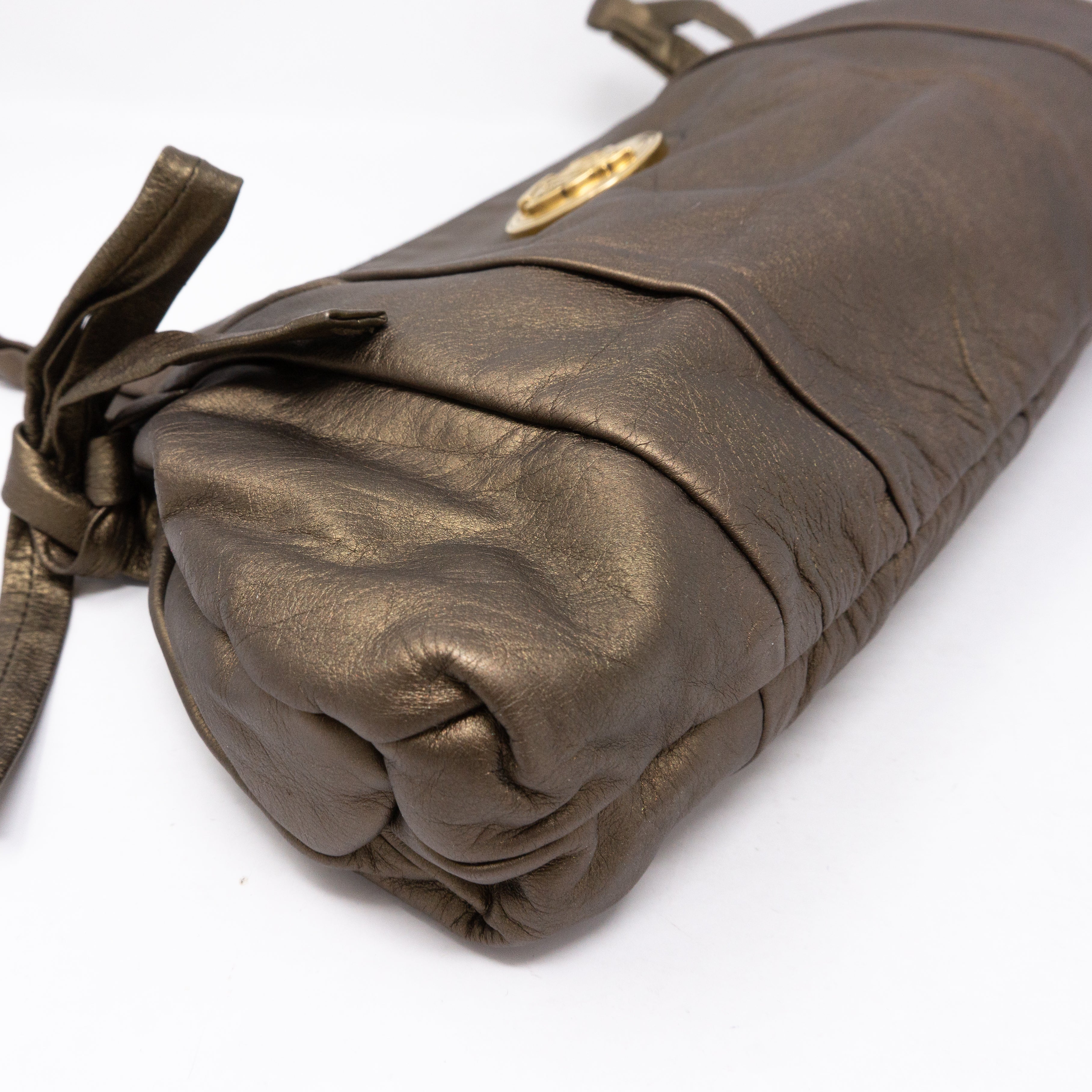 Hysteria Clutch Bronze Leather