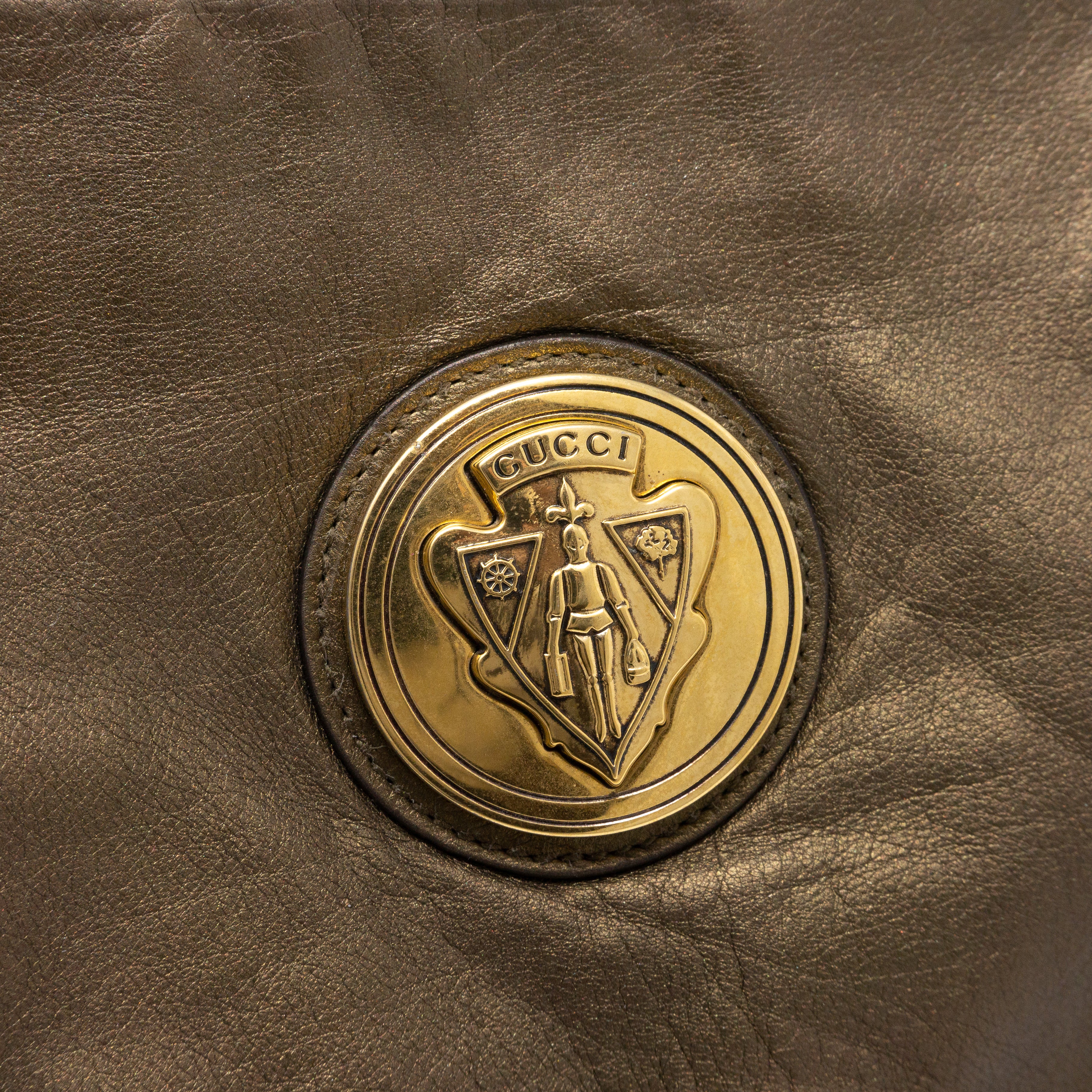 Hysteria Clutch Bronze Leather