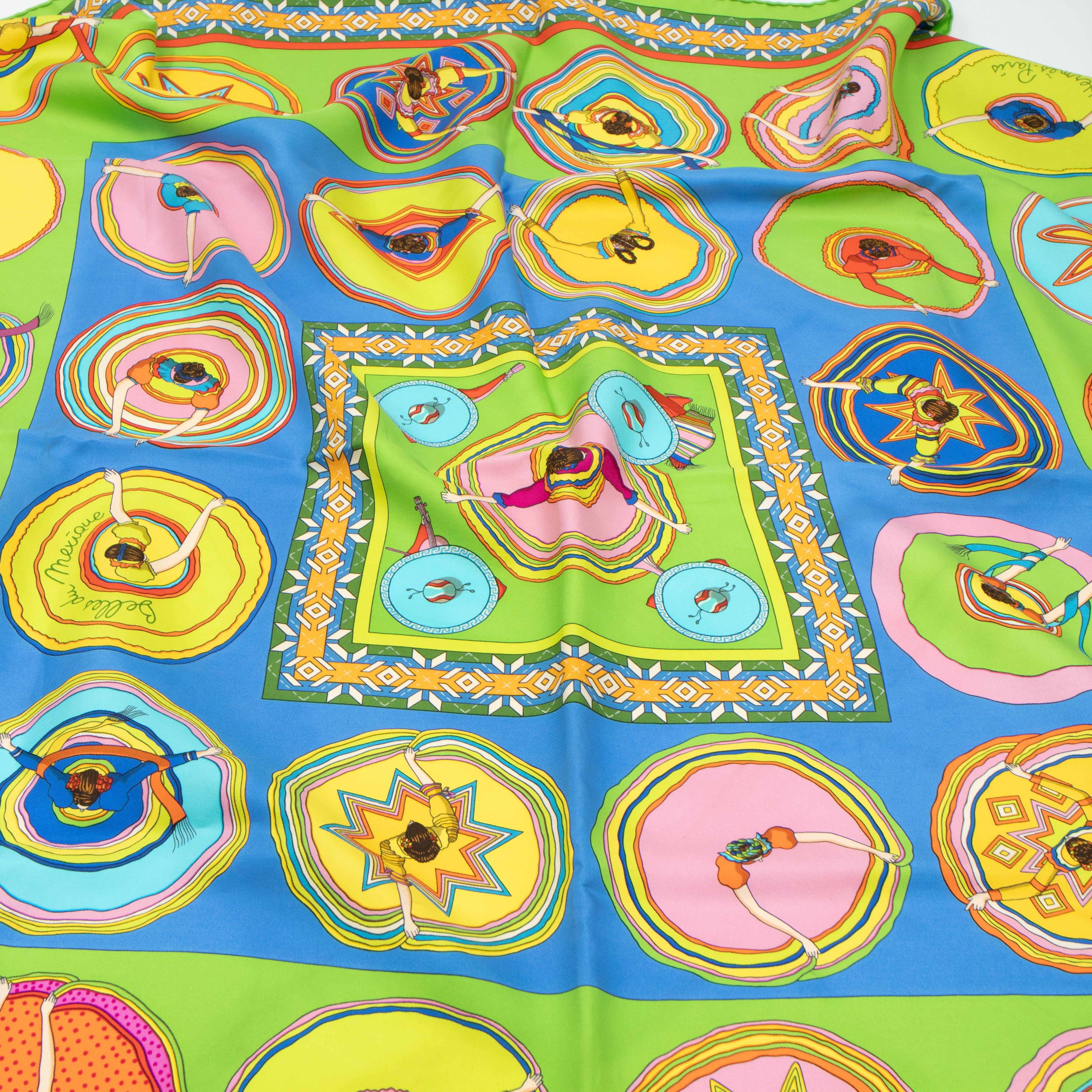 Silk Scarf 90 Belles Du Mexique