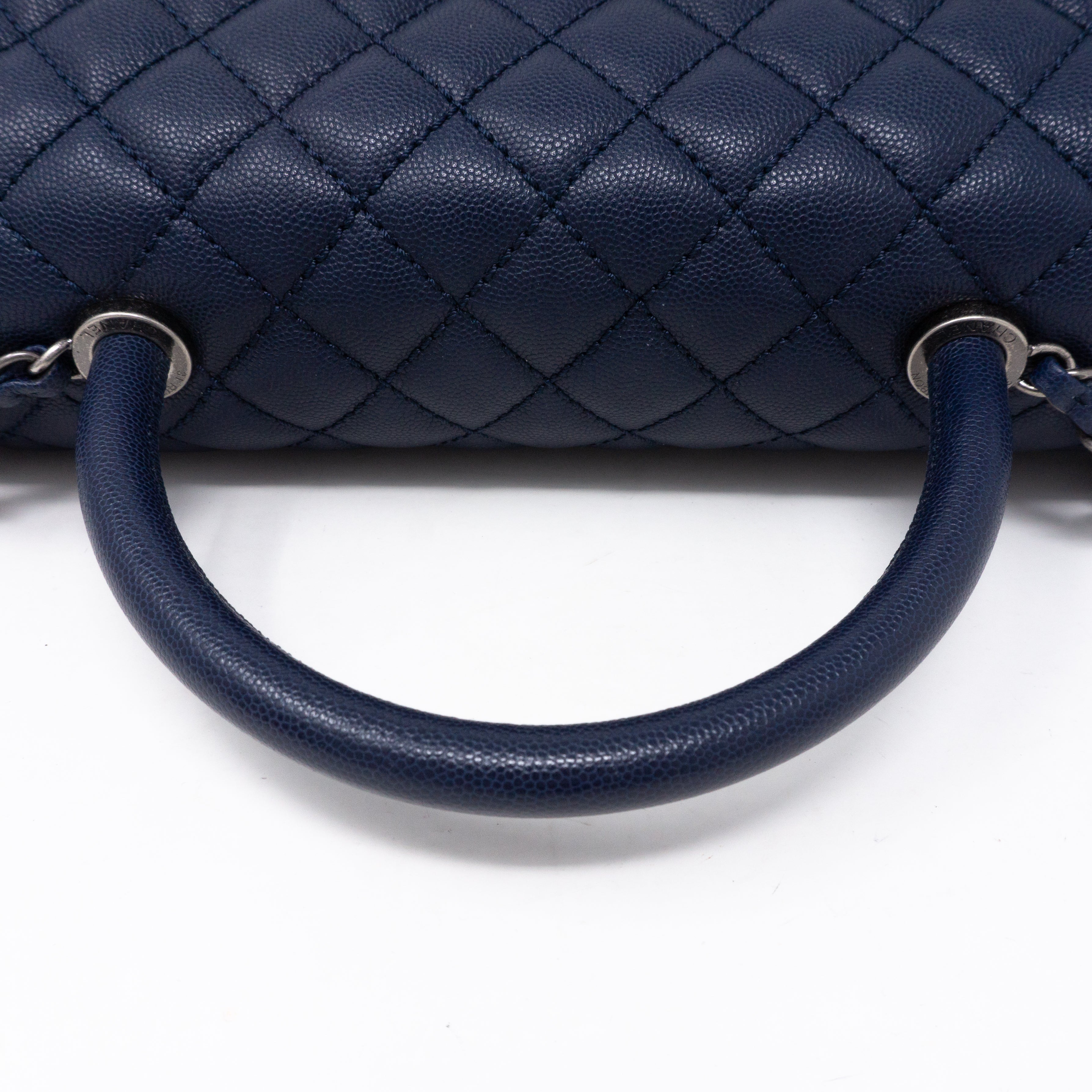 Coco Handle Navy Blue Caviar