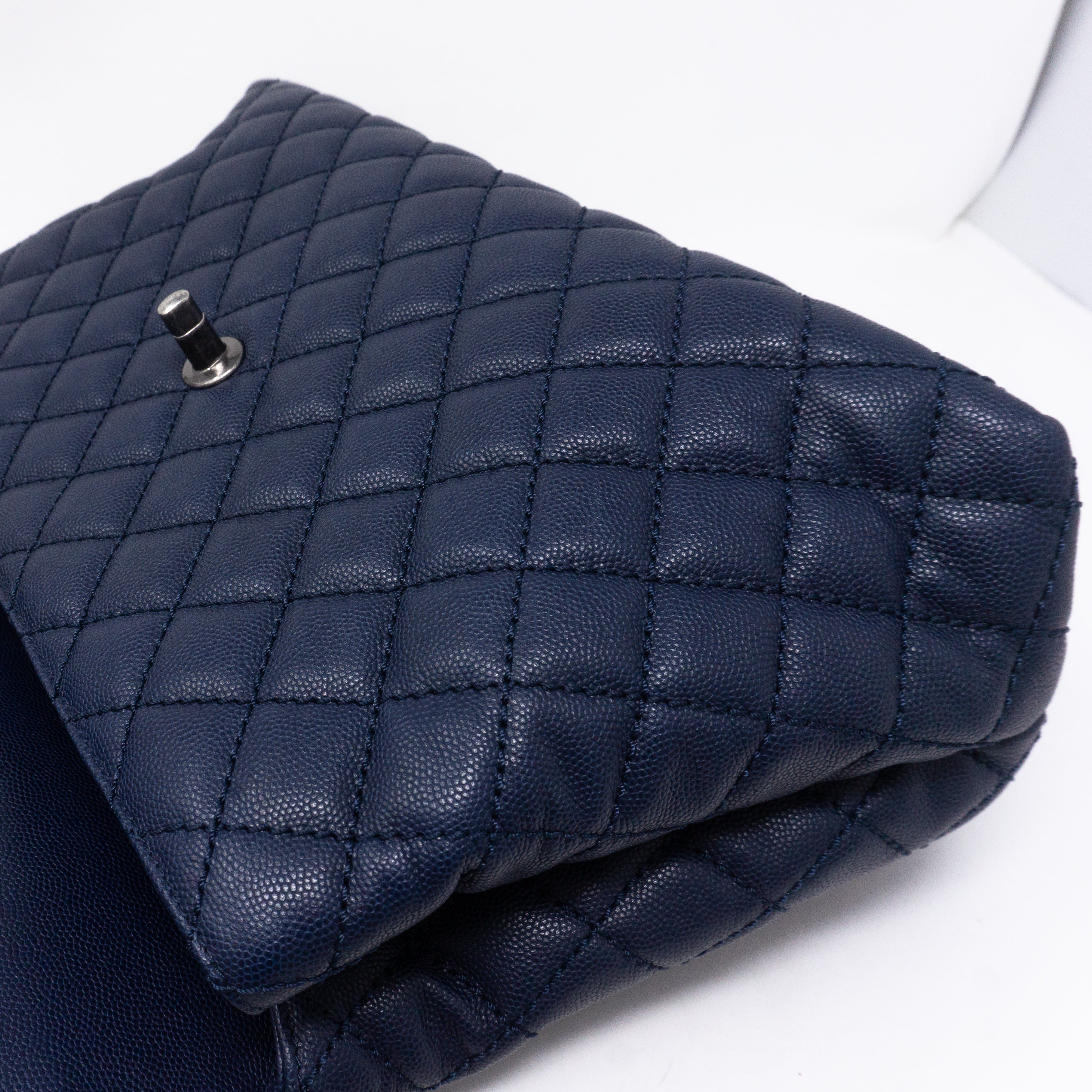 Coco Handle Navy Blue Caviar