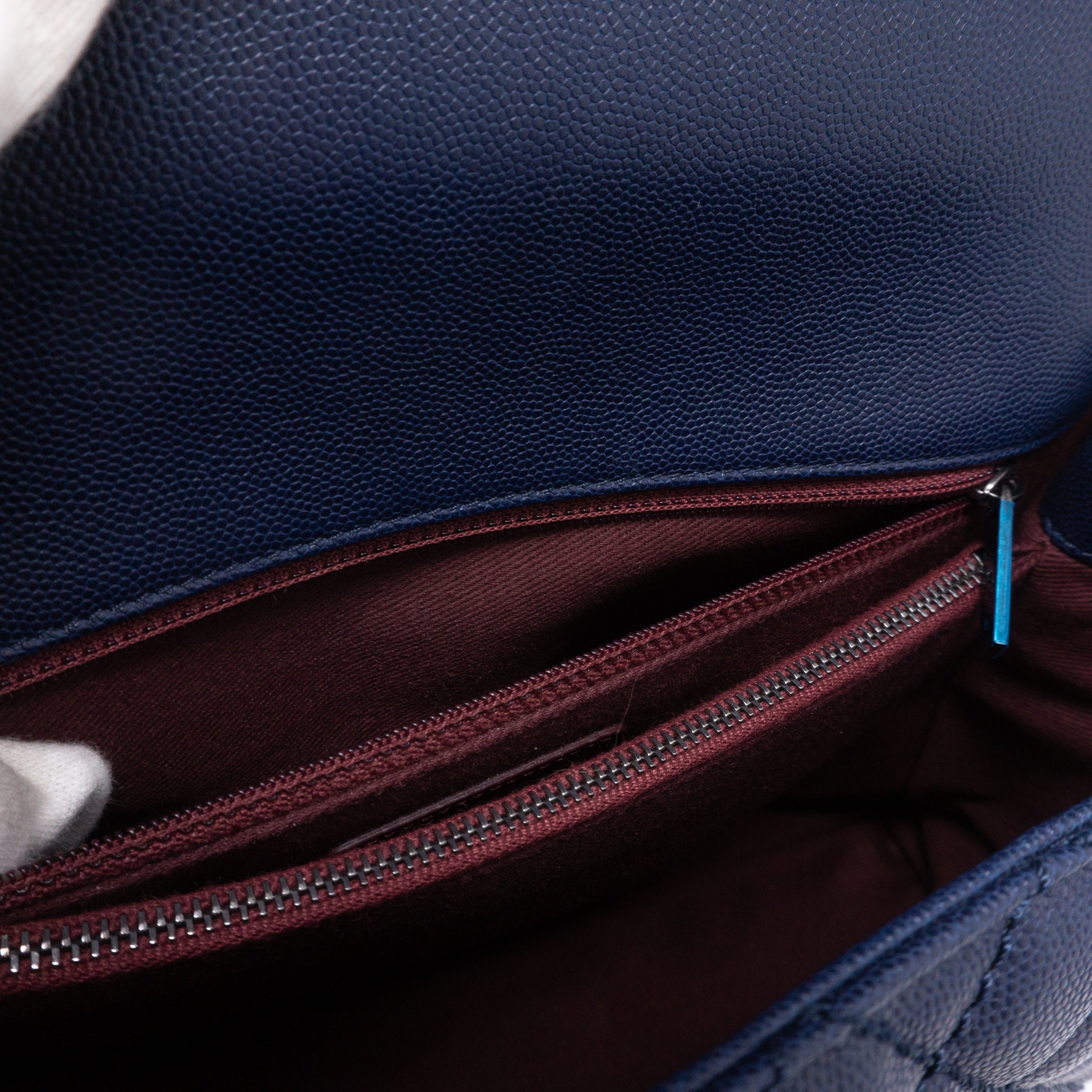 Coco Handle Navy Blue Caviar