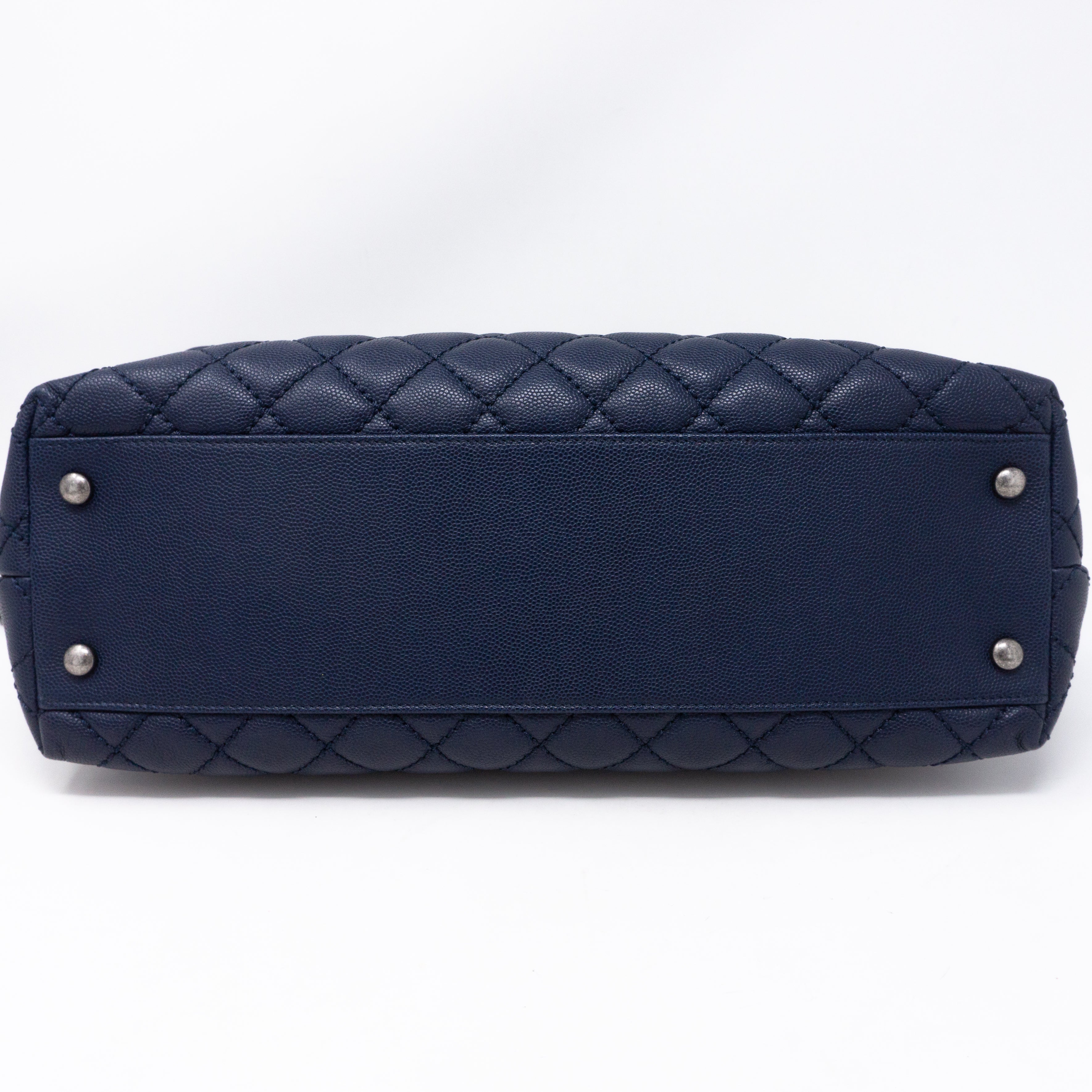 Coco Handle Navy Blue Caviar