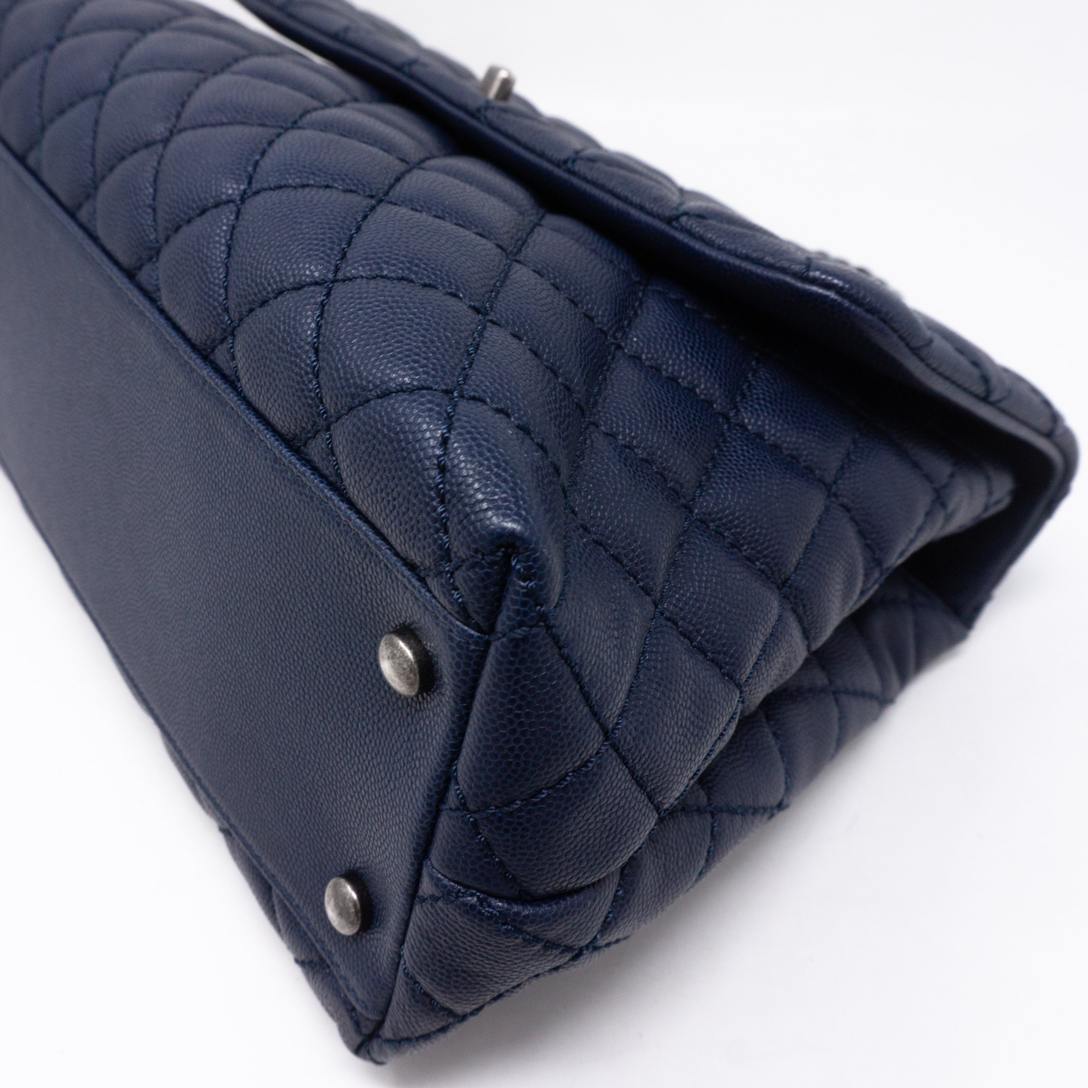 Coco Handle Navy Blue Caviar
