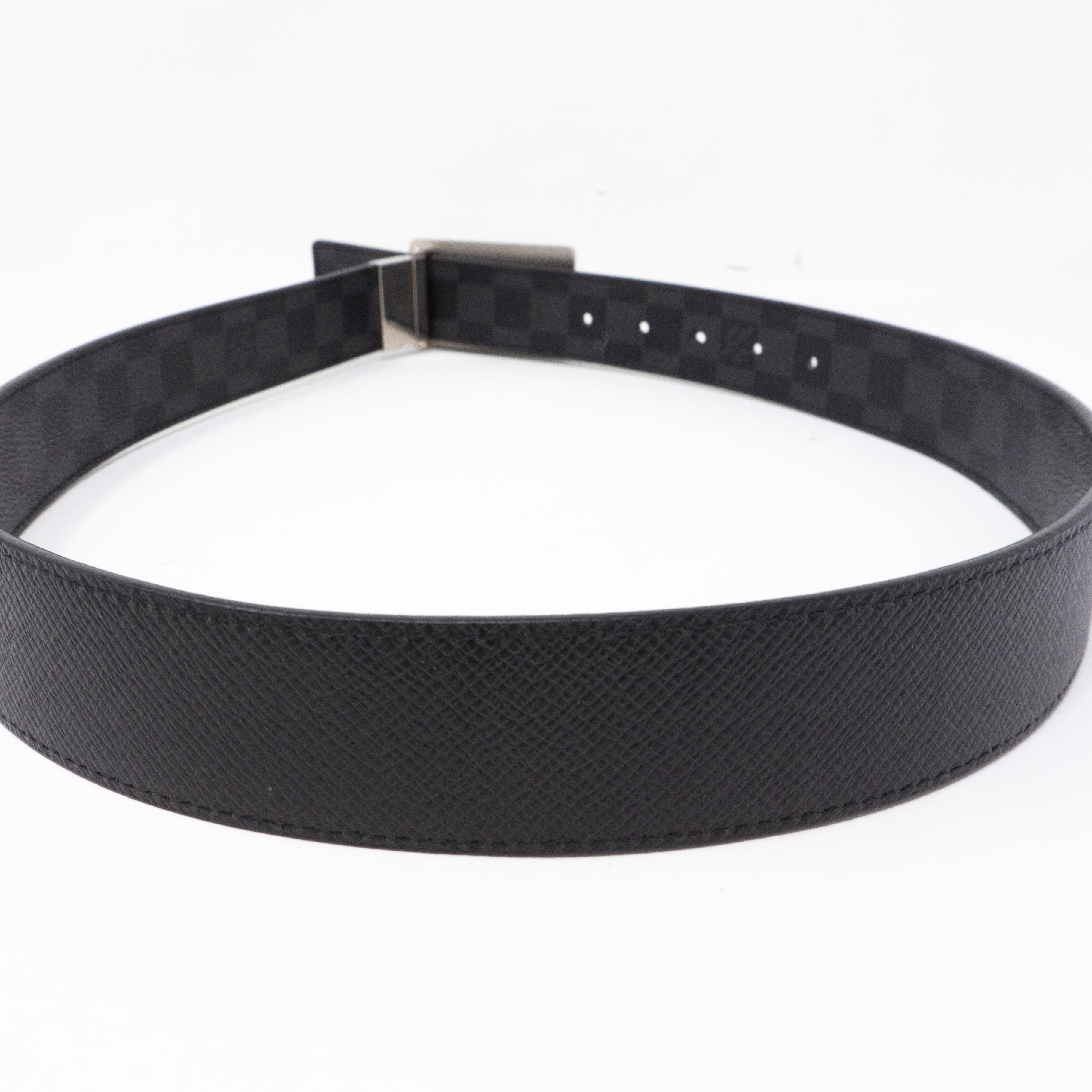 Inventeur Reversible Belt Damier Graphite 85 cm