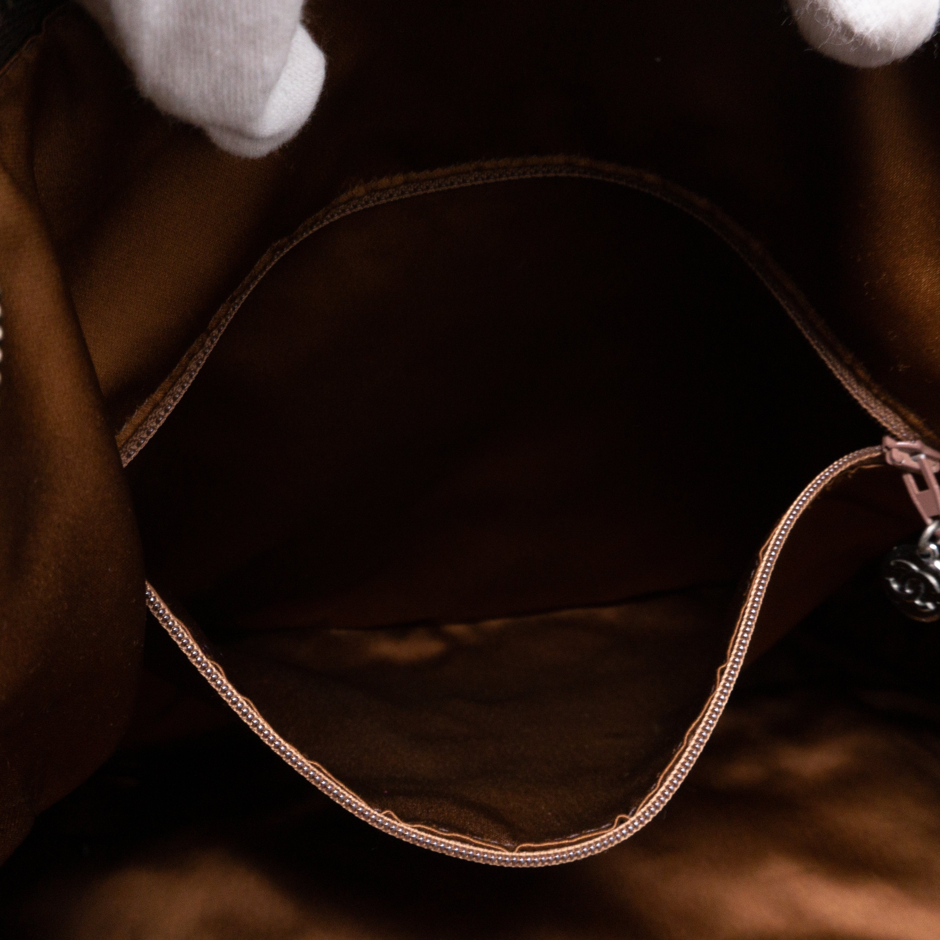 CC Tassel Shoulder Bag Brown Suede