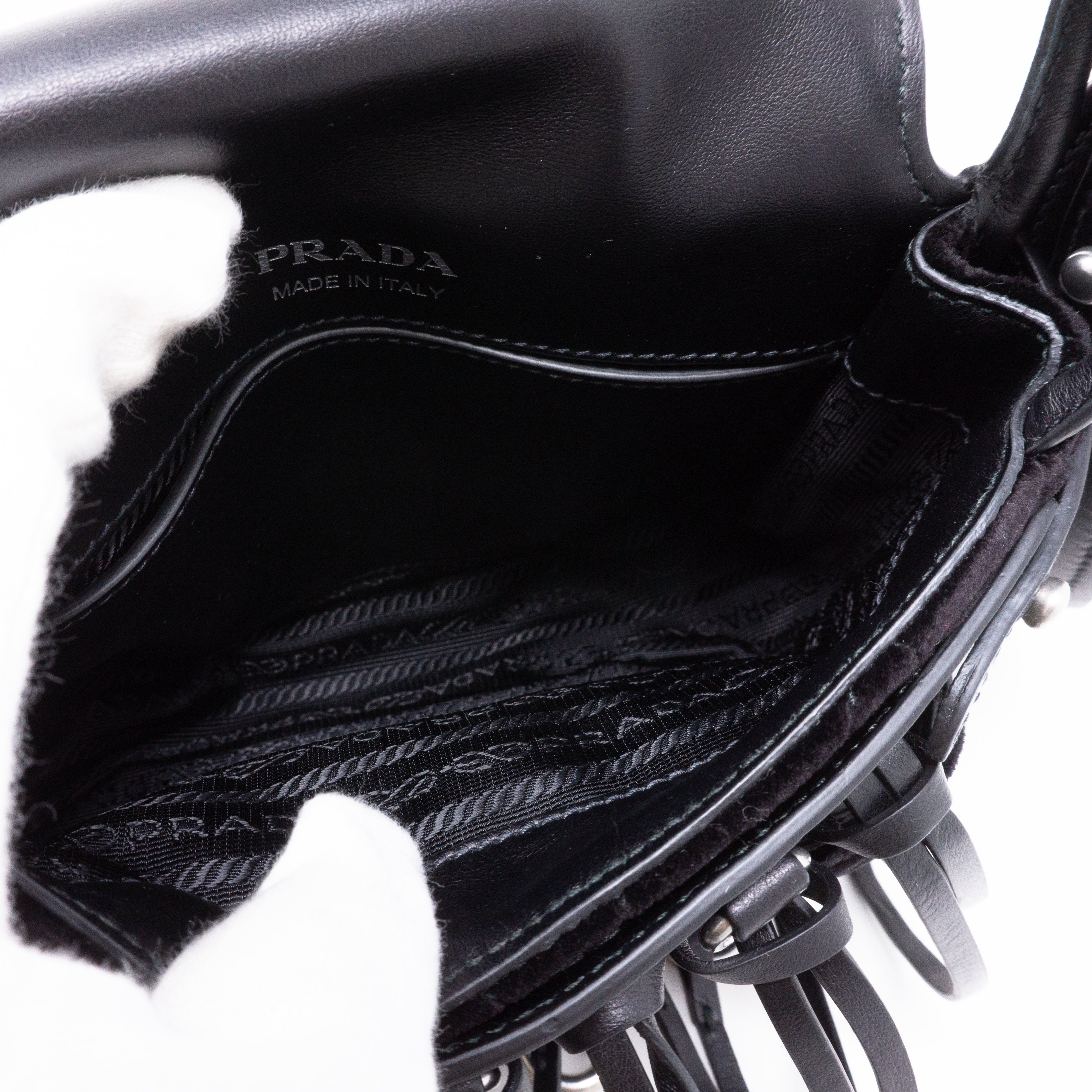 Corsaire Black Velvet Leather Bag