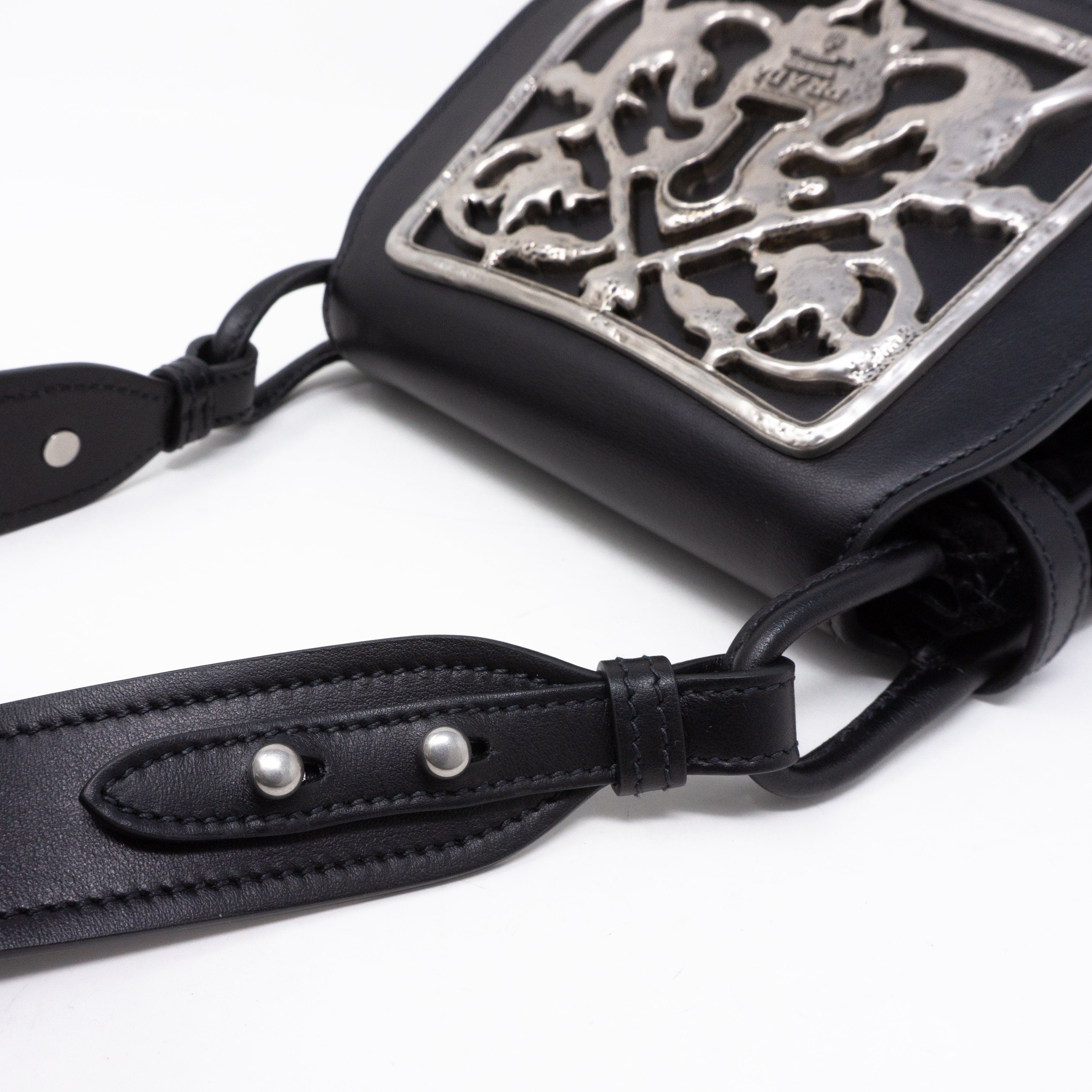 Corsaire Black Velvet Leather Bag