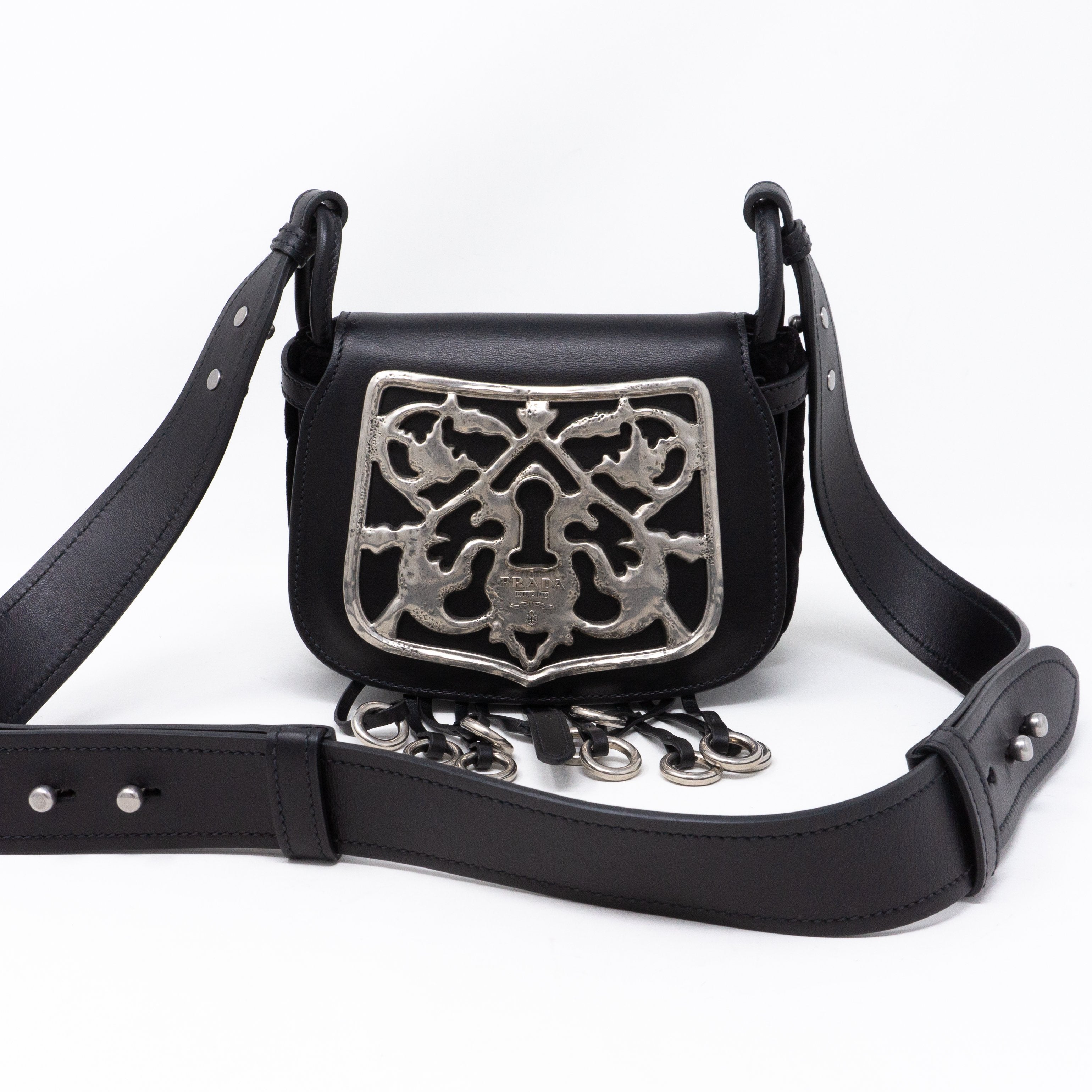 Corsaire Black Velvet Leather Bag