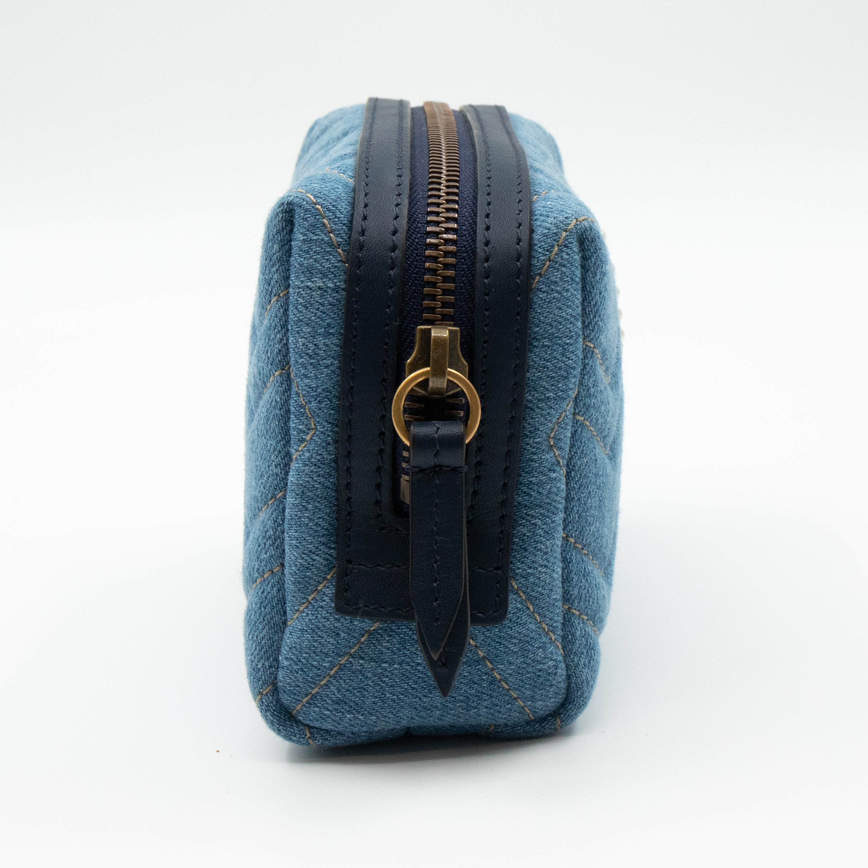 GG Marmont Cosmetic Case Denim