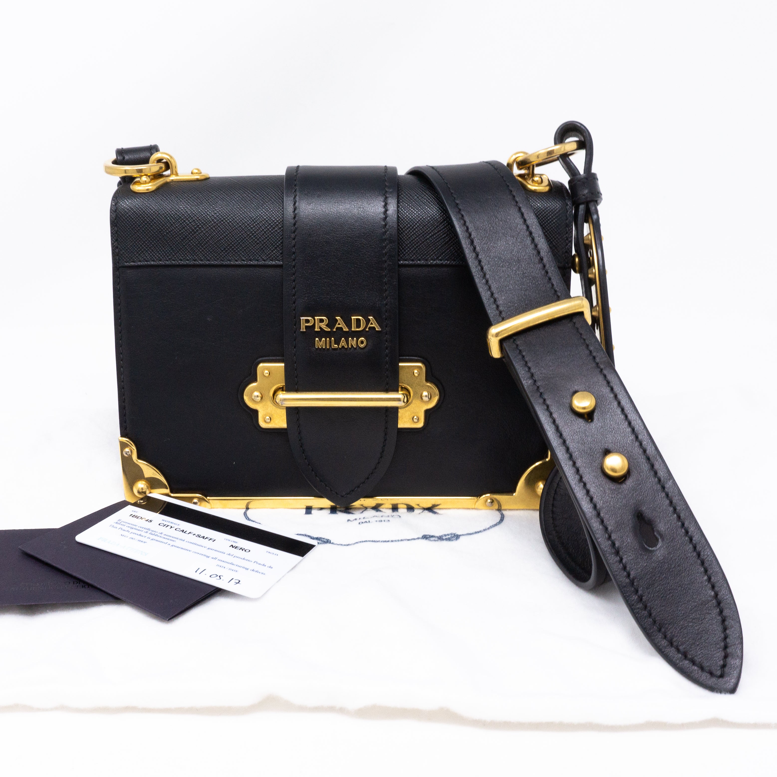 Cahier Black Leather Bag