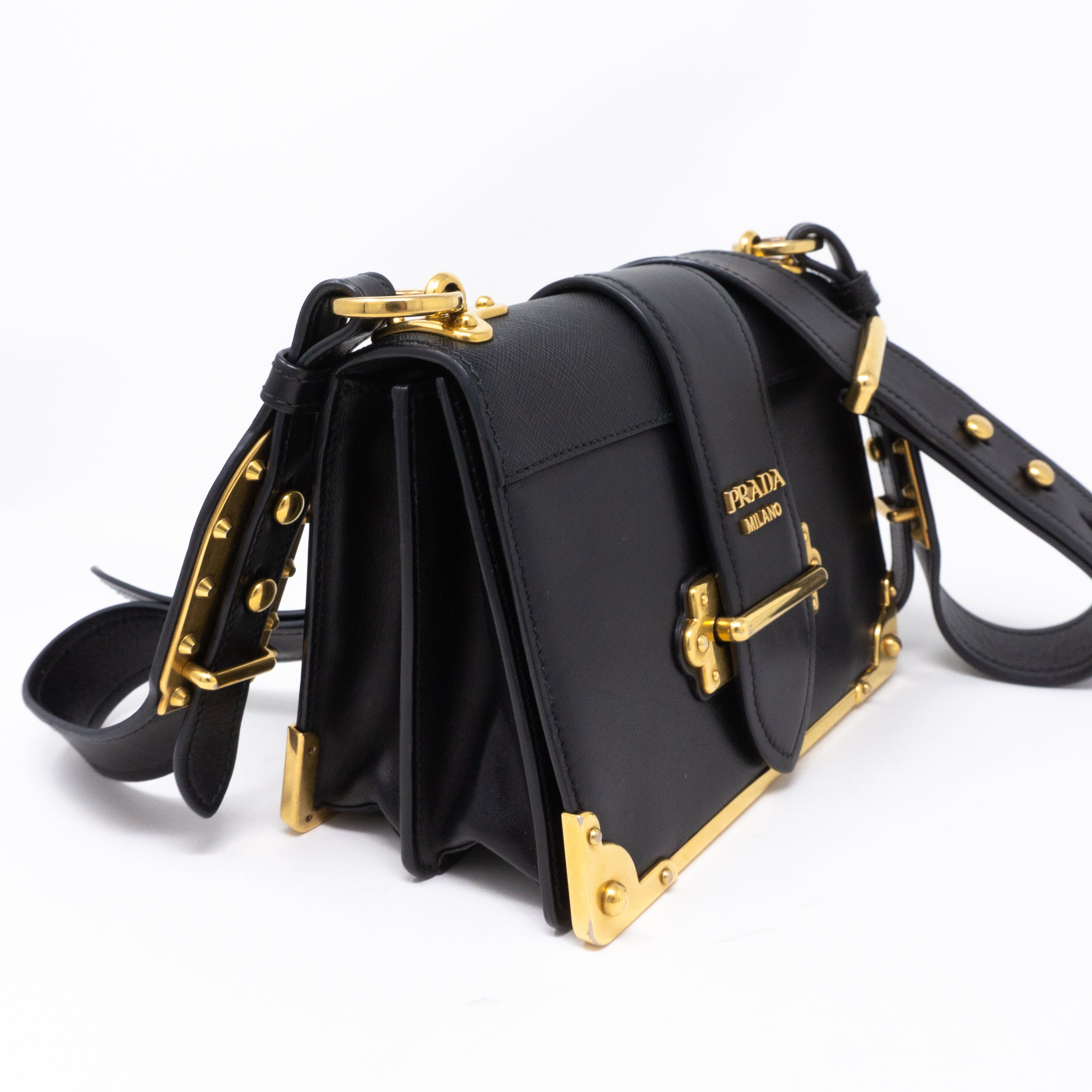 Cahier Black Leather Bag