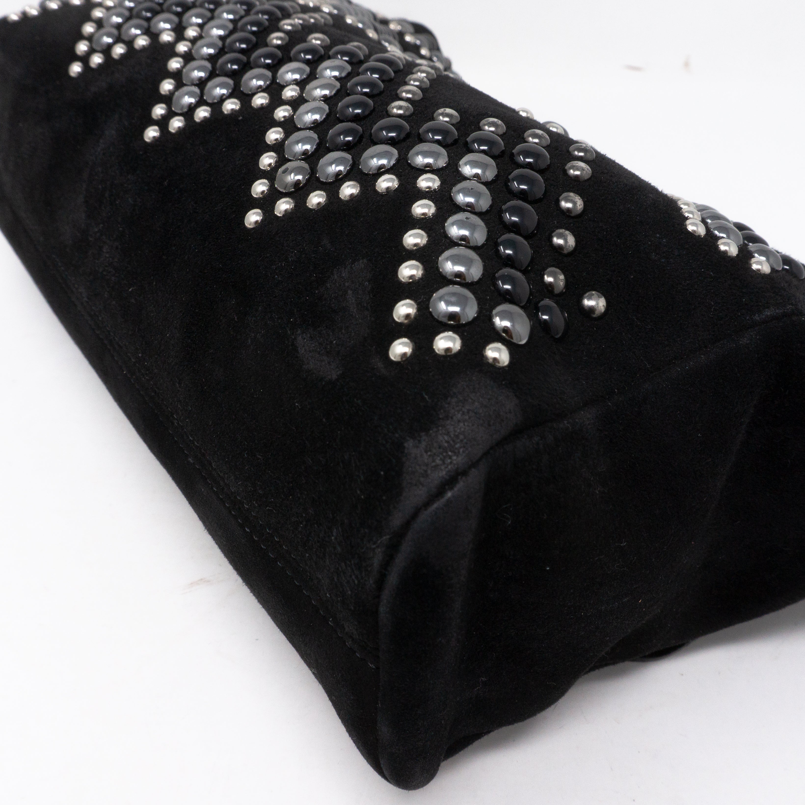 Lily Zigzag Medium Black Suede