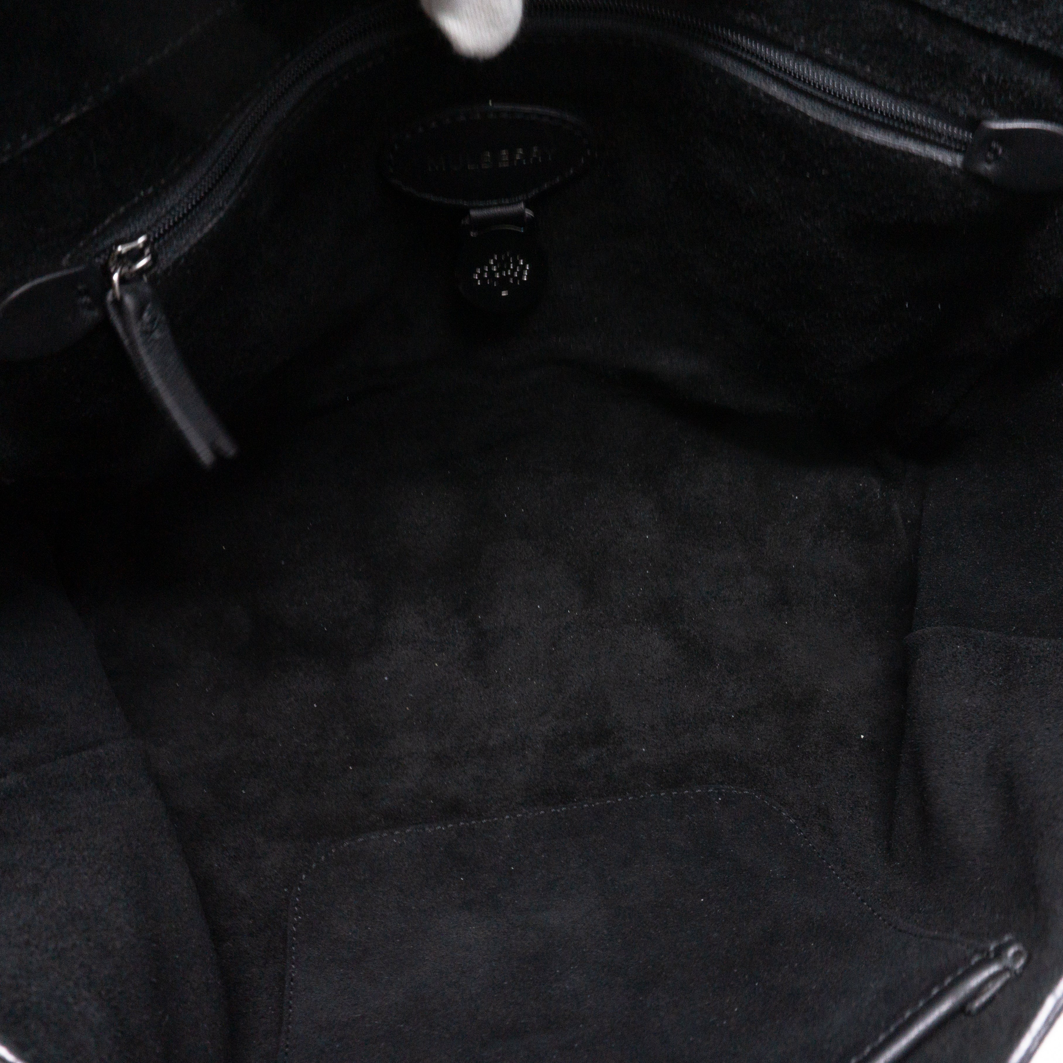 Lily Zigzag Medium Black Suede