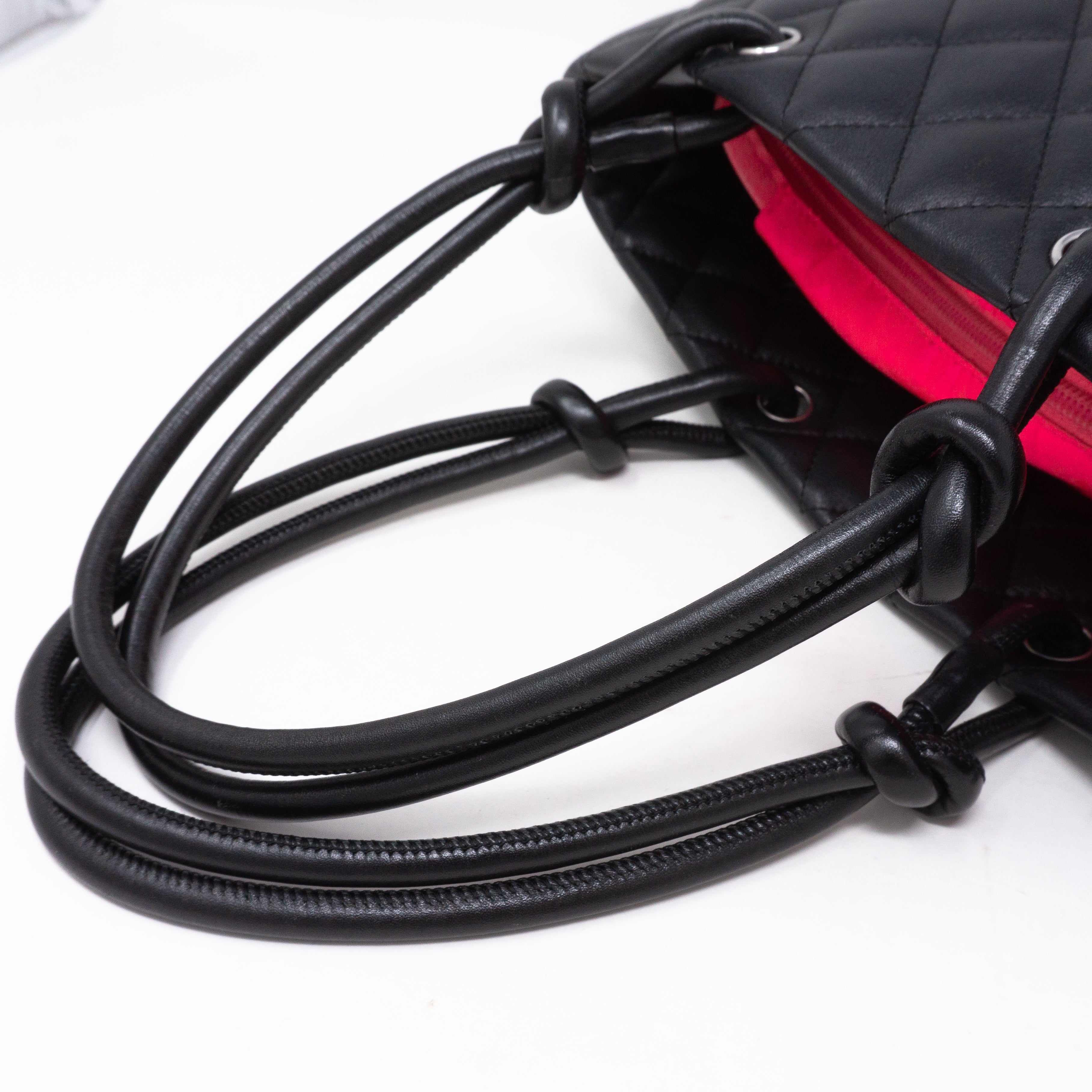 Cambon Small Tote Quilted Leather Black