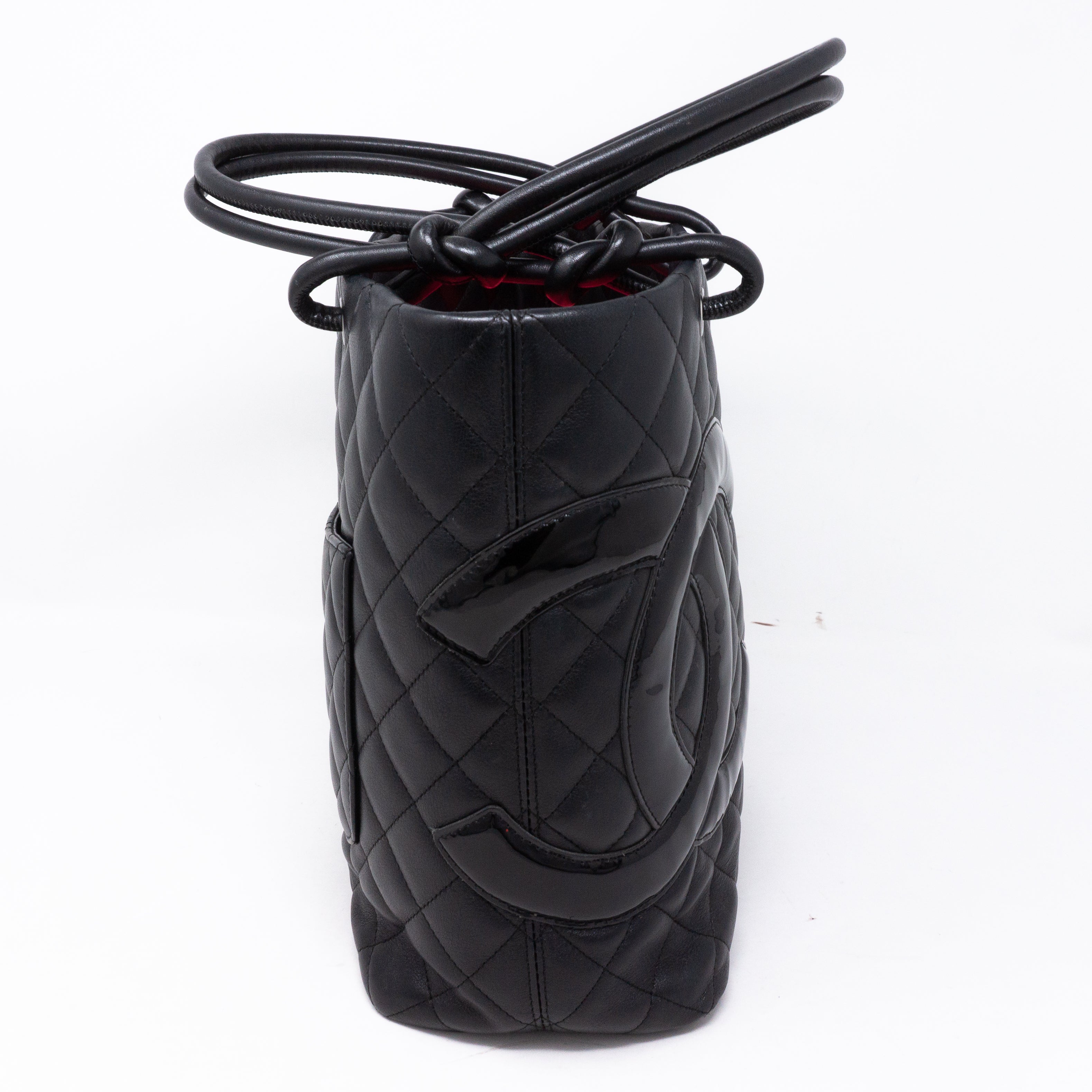 Cambon Small Tote Quilted Leather Black