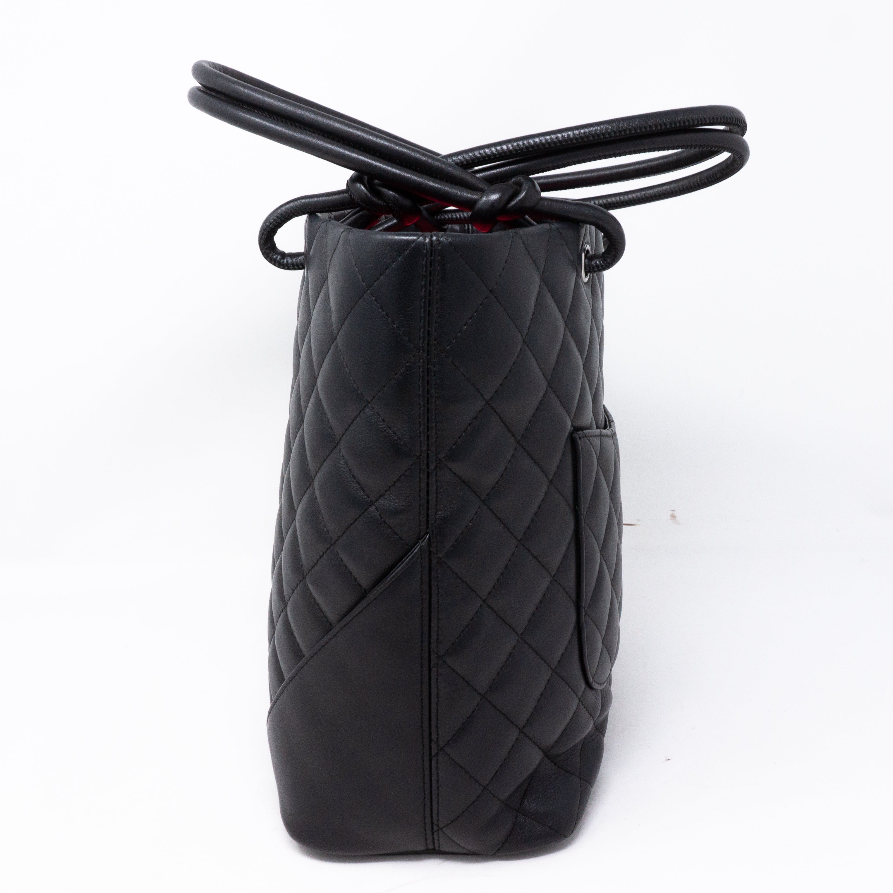 Cambon Small Tote Quilted Leather Black