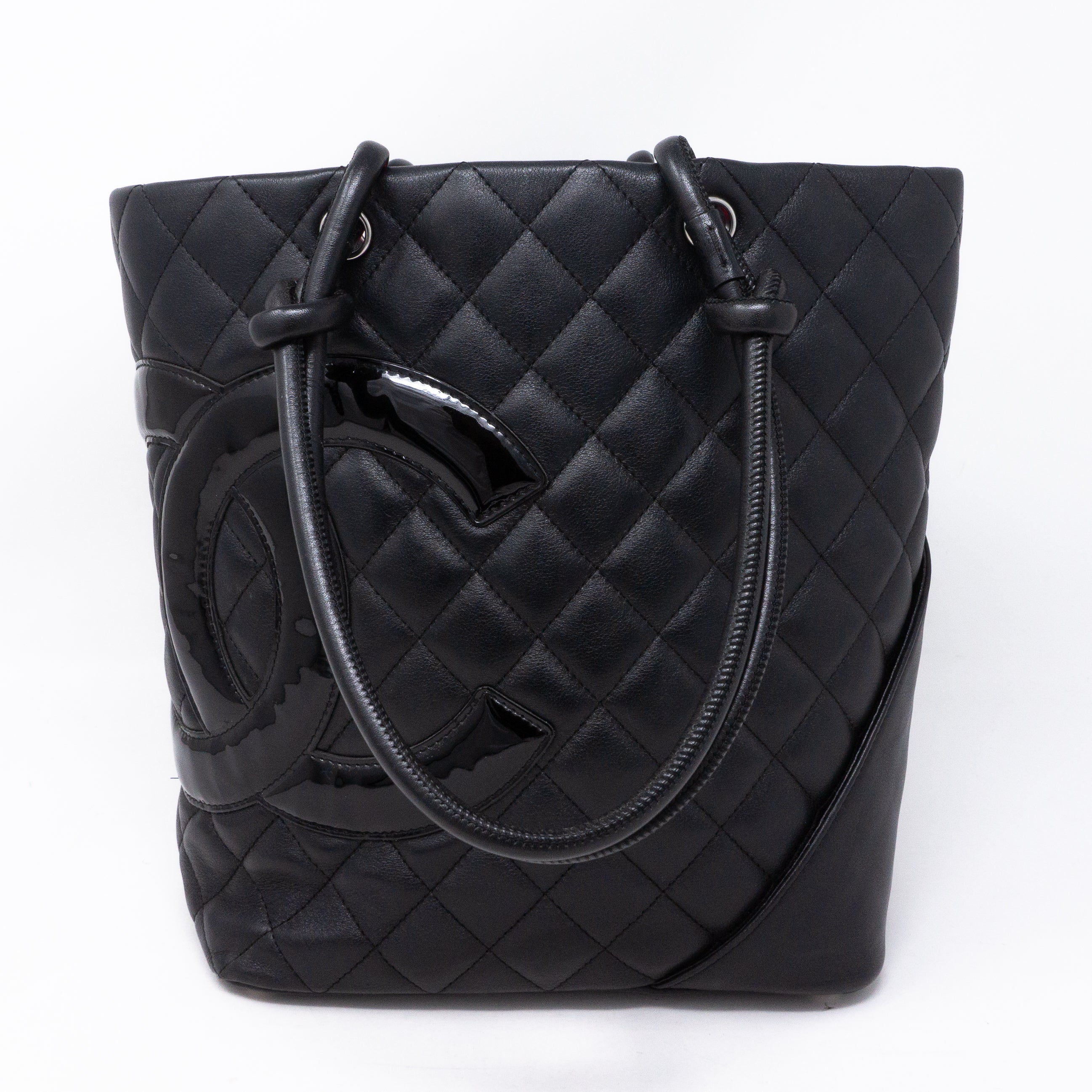 Cambon Small Tote Quilted Leather Black