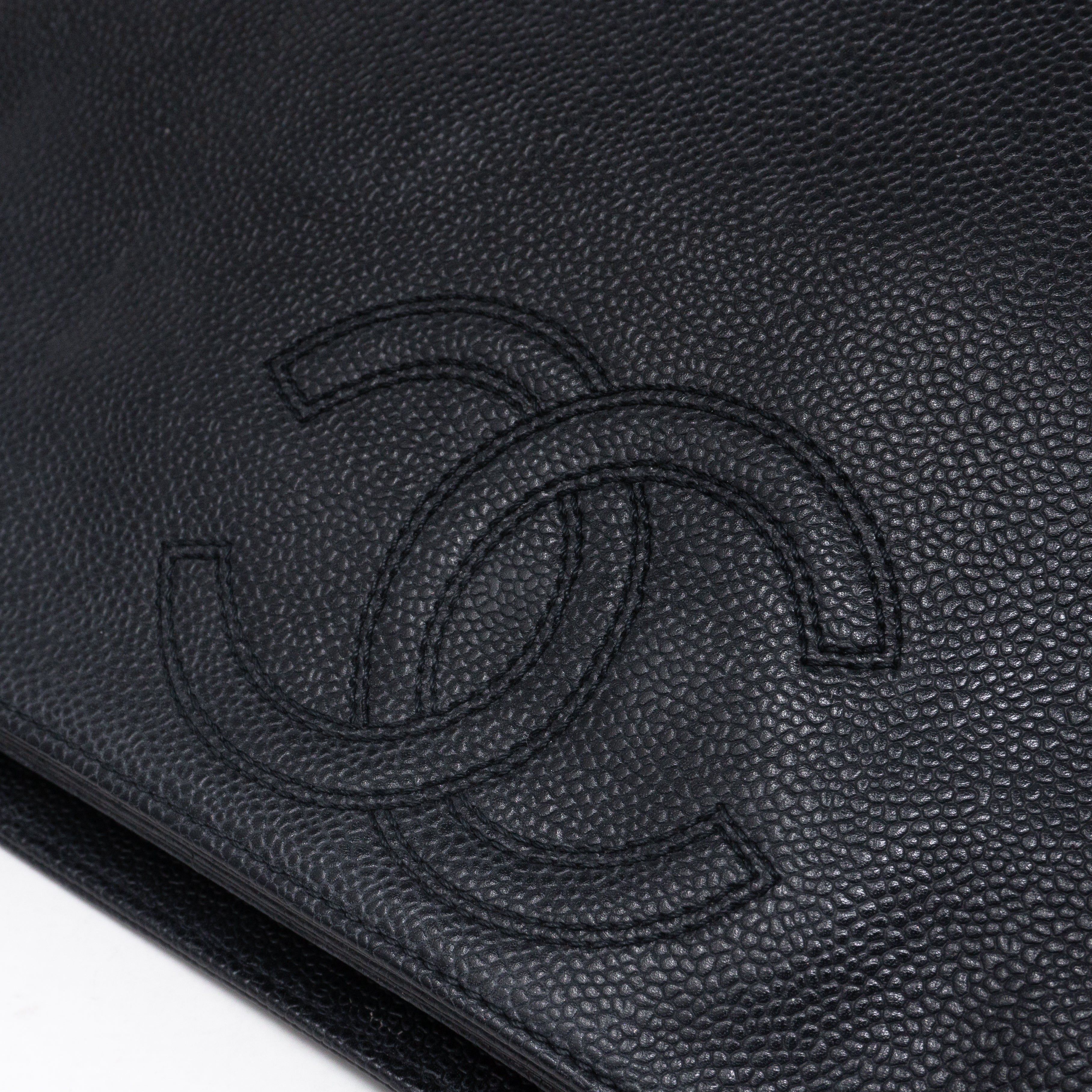 CC Shoulder Tote Black Caviar