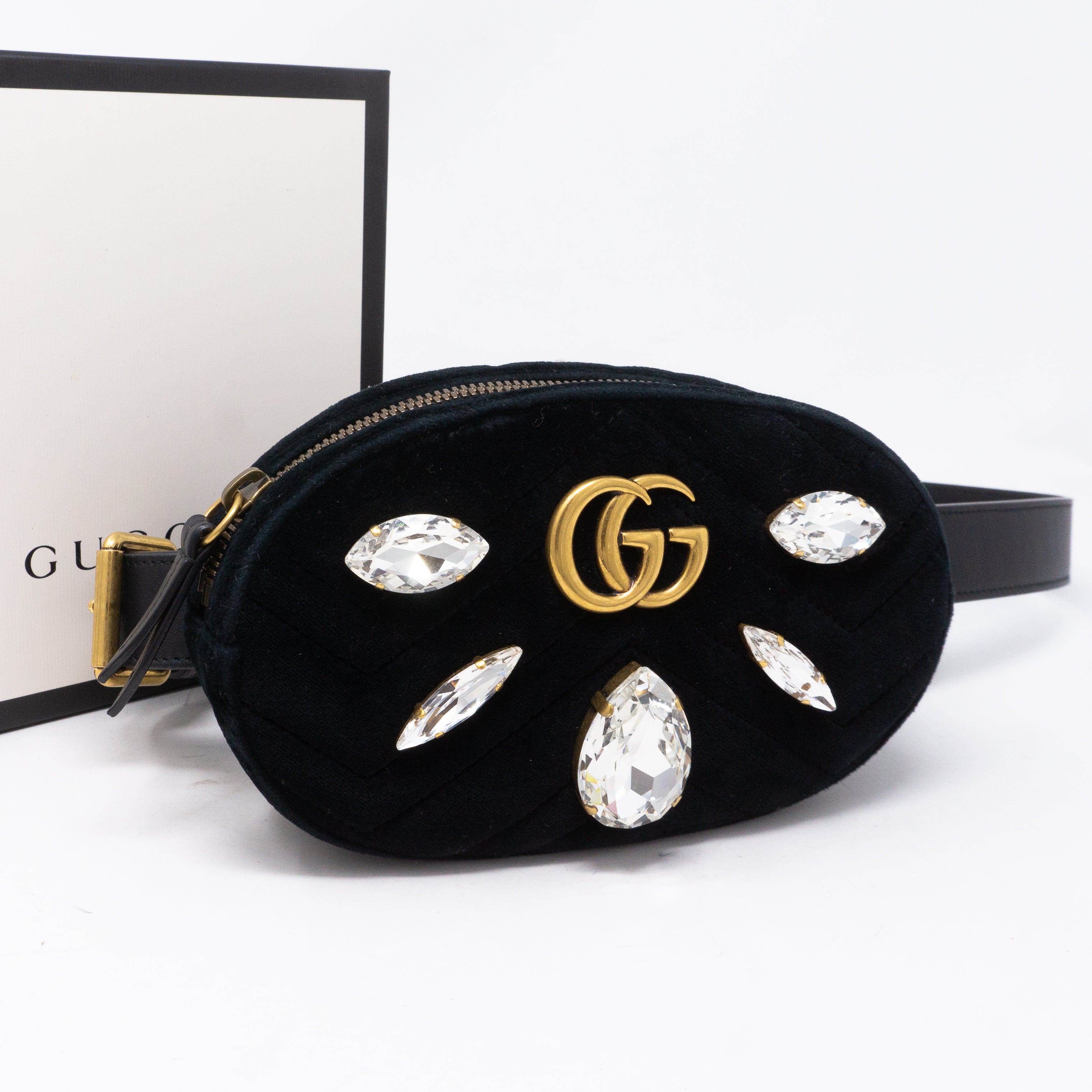 GG Marmont Matelasse Belt Bag Velvet