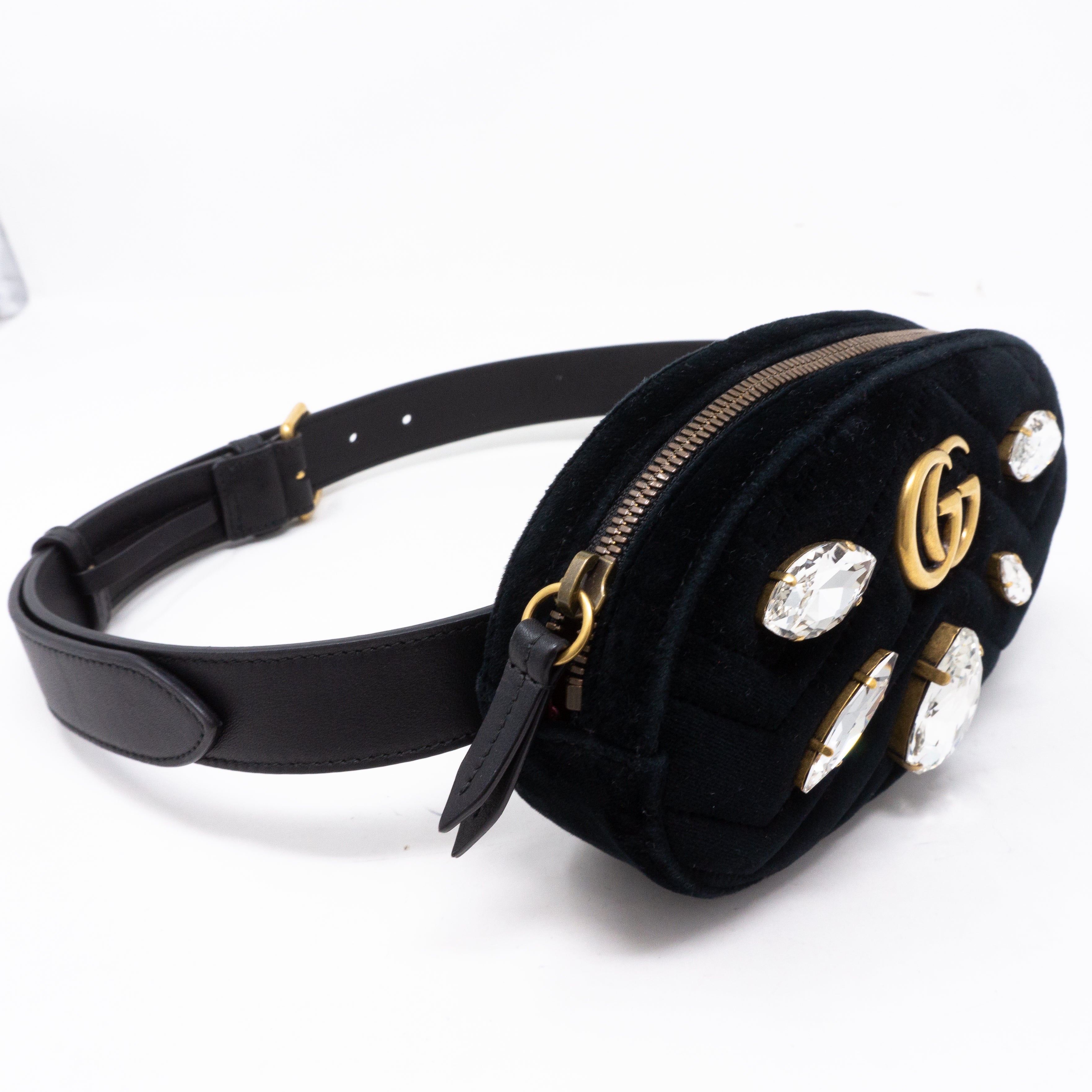 GG Marmont Matelasse Belt Bag Velvet