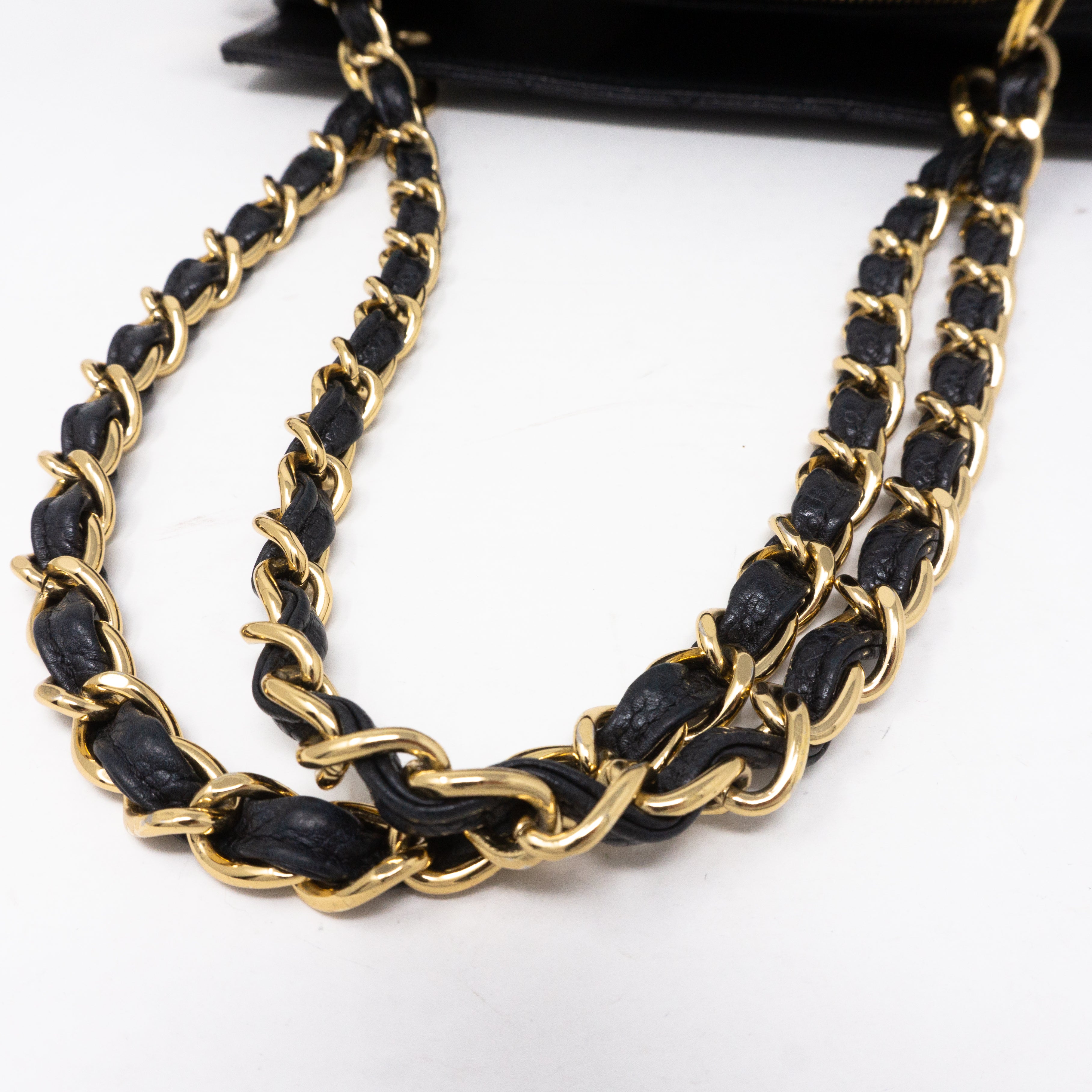 CC Quilted Shopping Tote Black Caviar