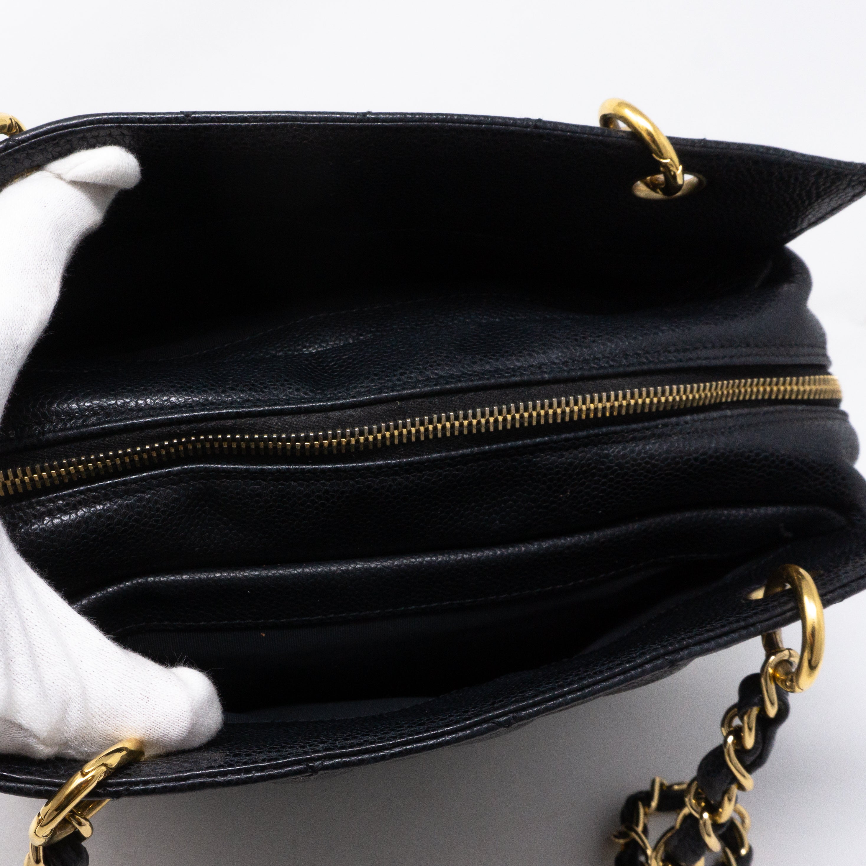 CC Quilted Shopping Tote Black Caviar