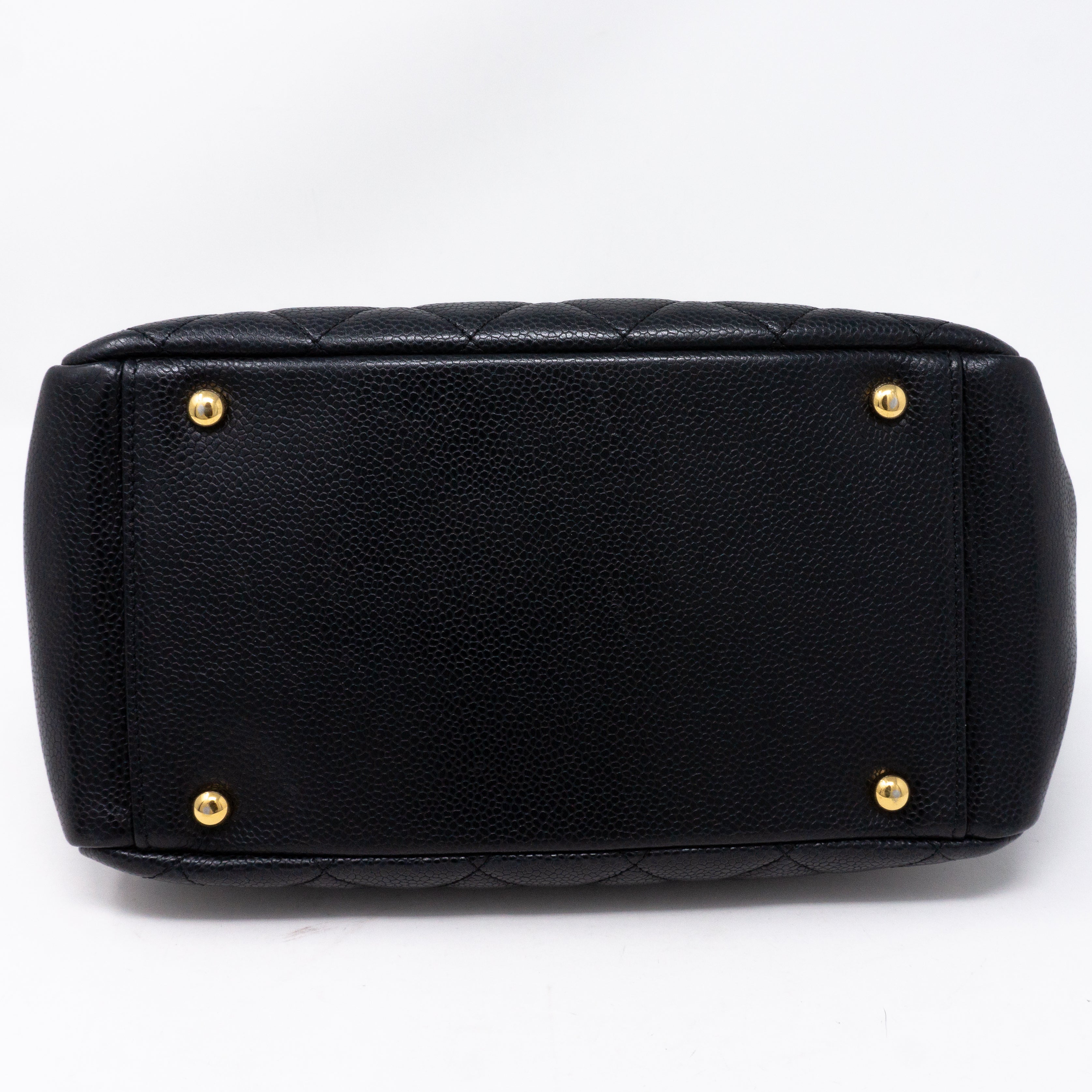 CC Quilted Shopping Tote Black Caviar