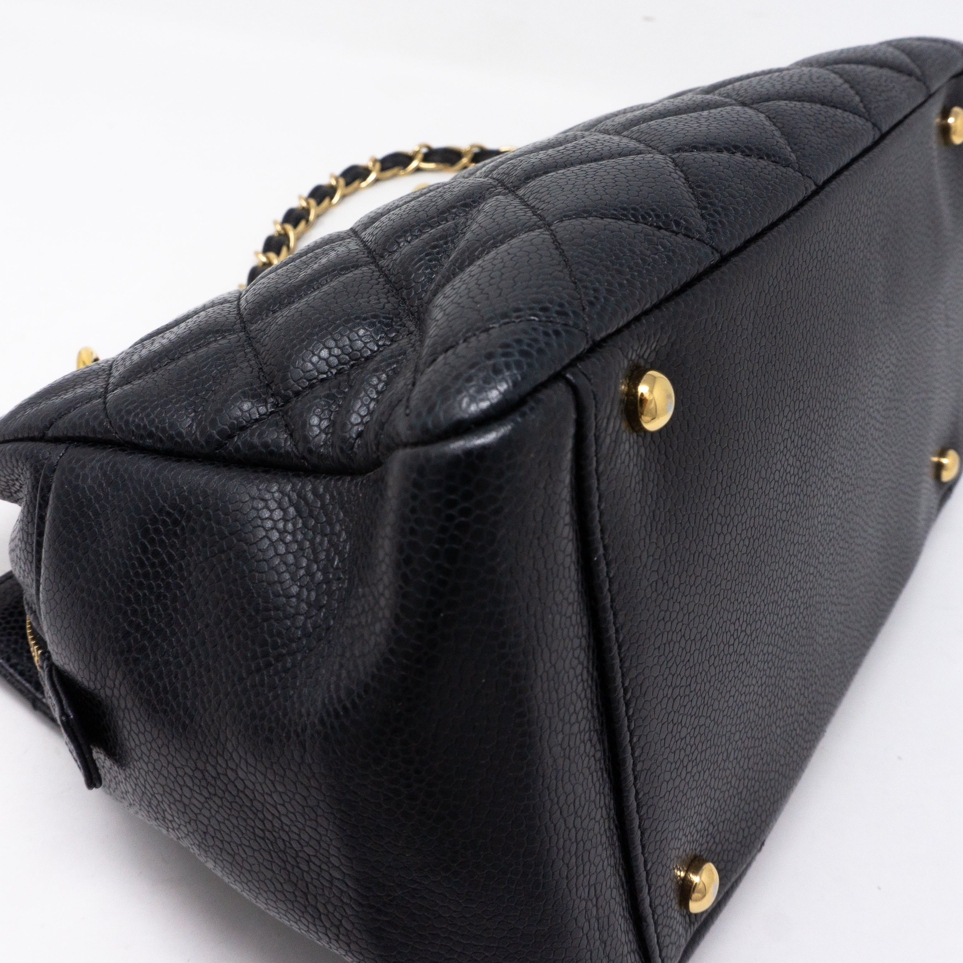 CC Quilted Shopping Tote Black Caviar