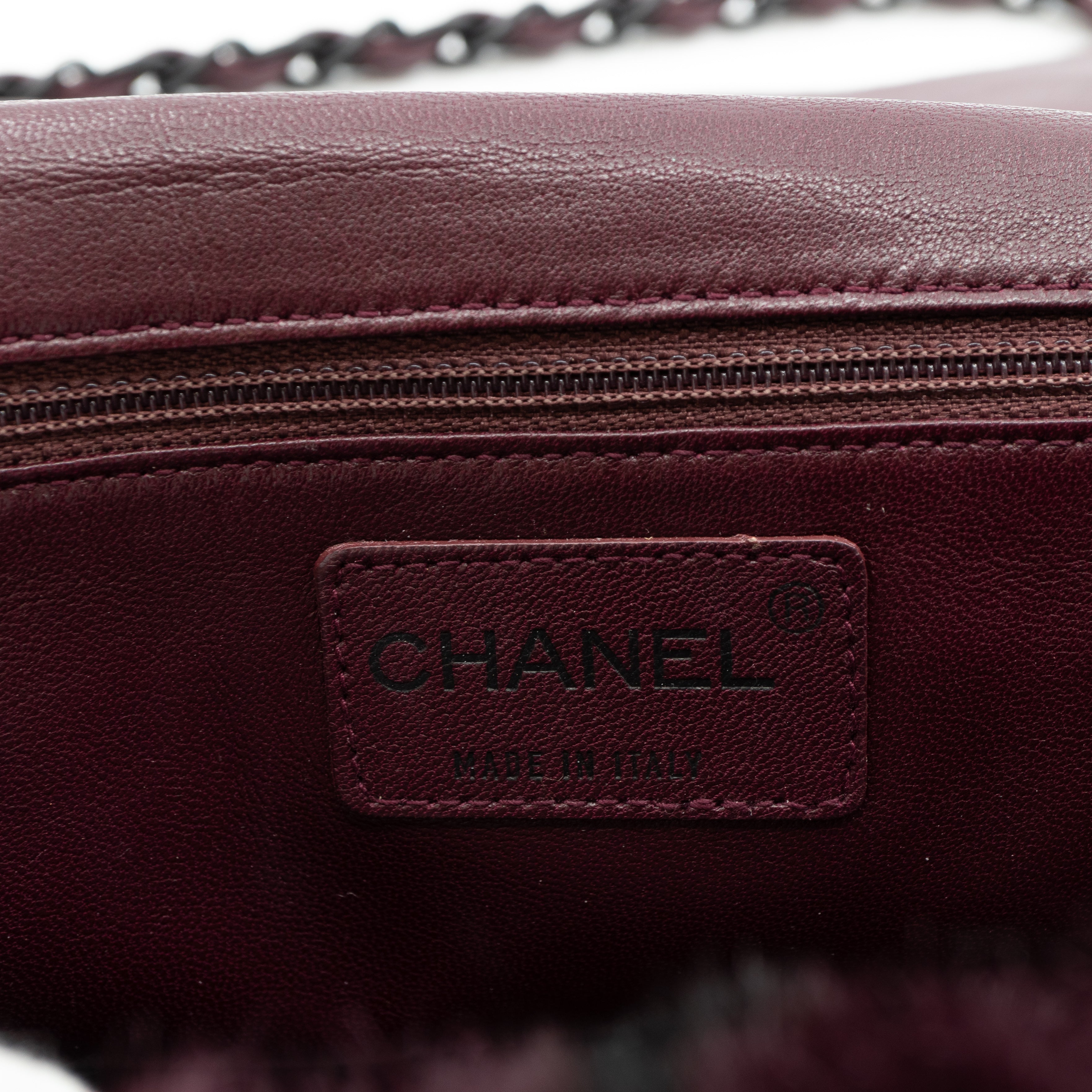 Flap Bag Dark Red Lapin Fur