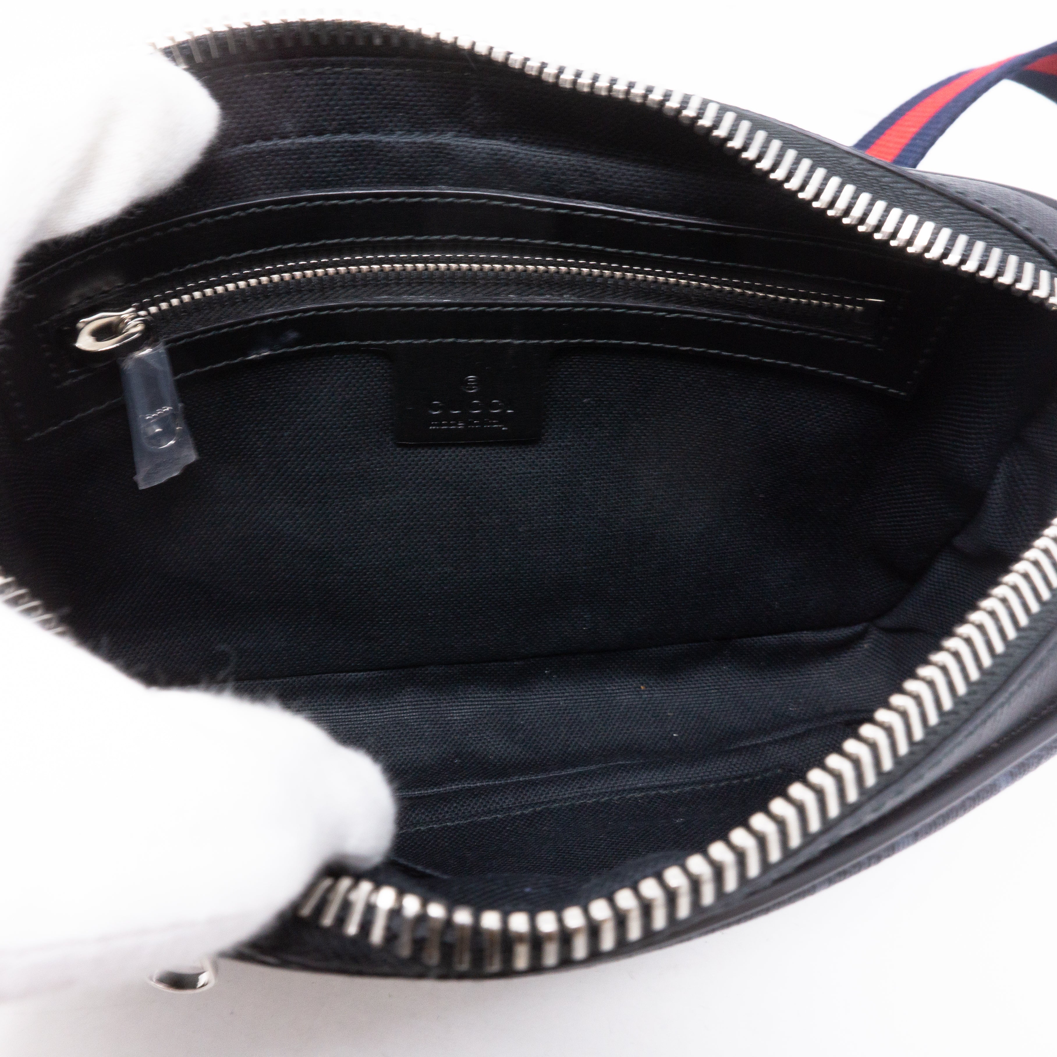 GG Supreme Black Belt Bag