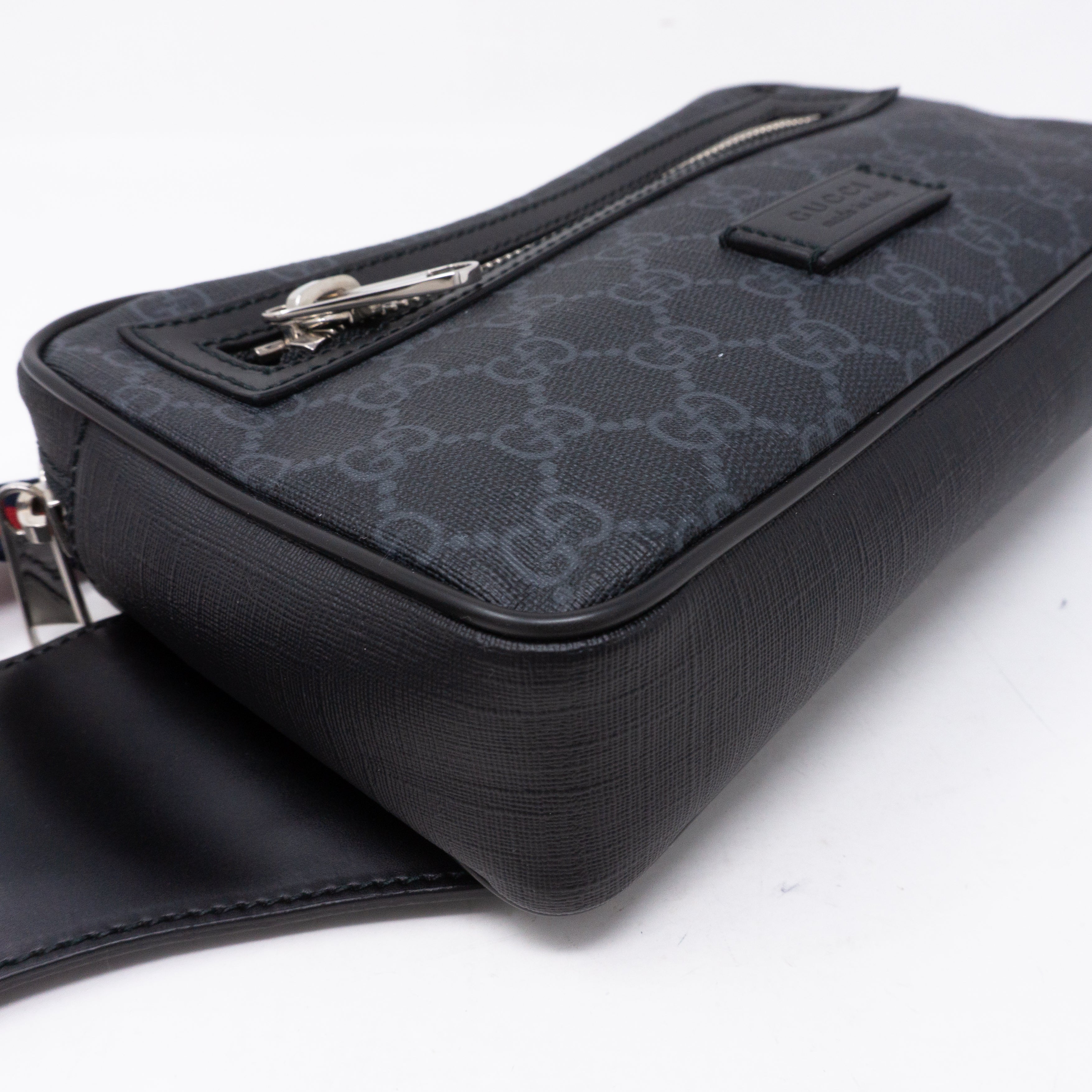 GG Supreme Black Belt Bag