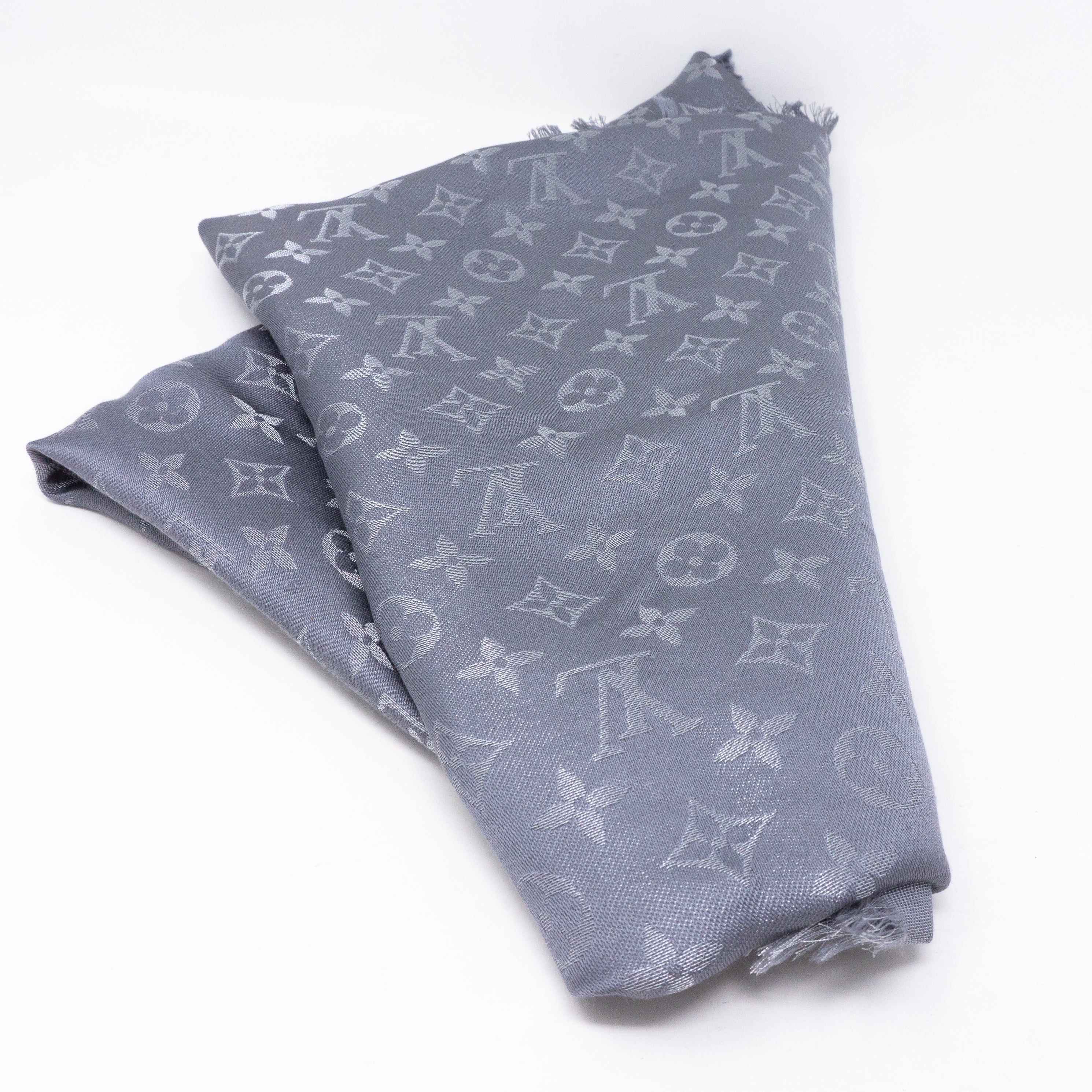 Monogram Shine Shawl Anthracite