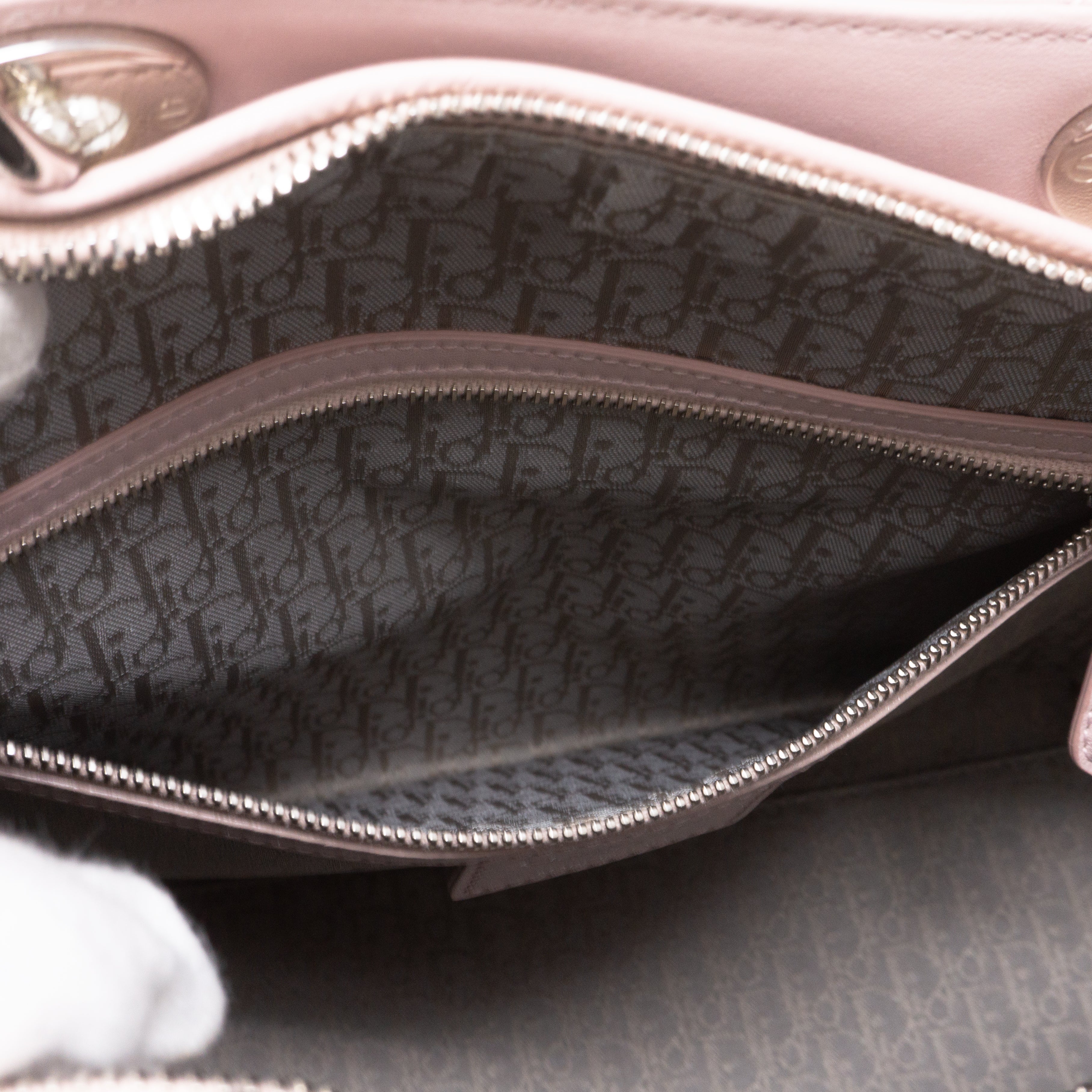 Lady Dior Large Light Pink Leather