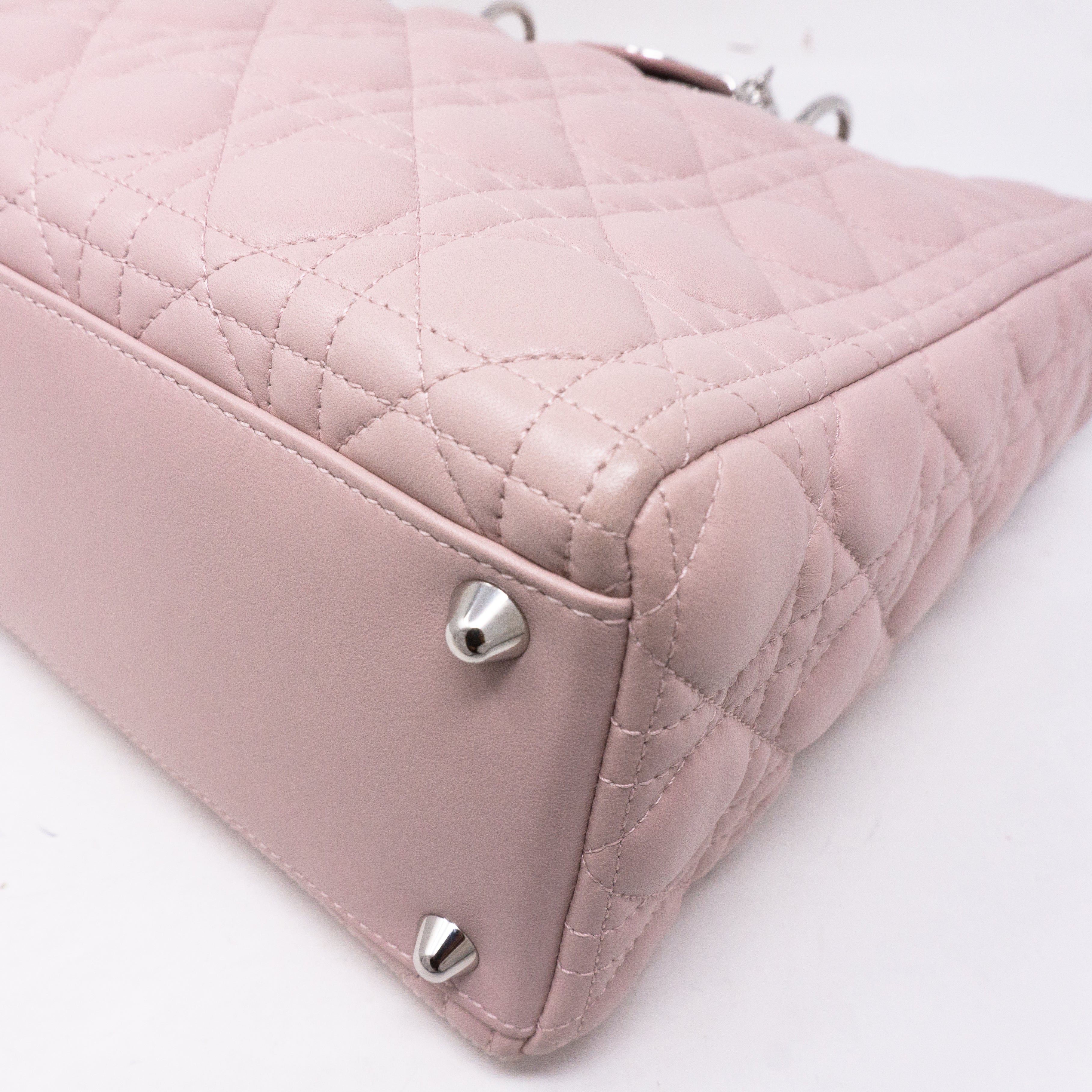 Lady Dior Large Light Pink Leather