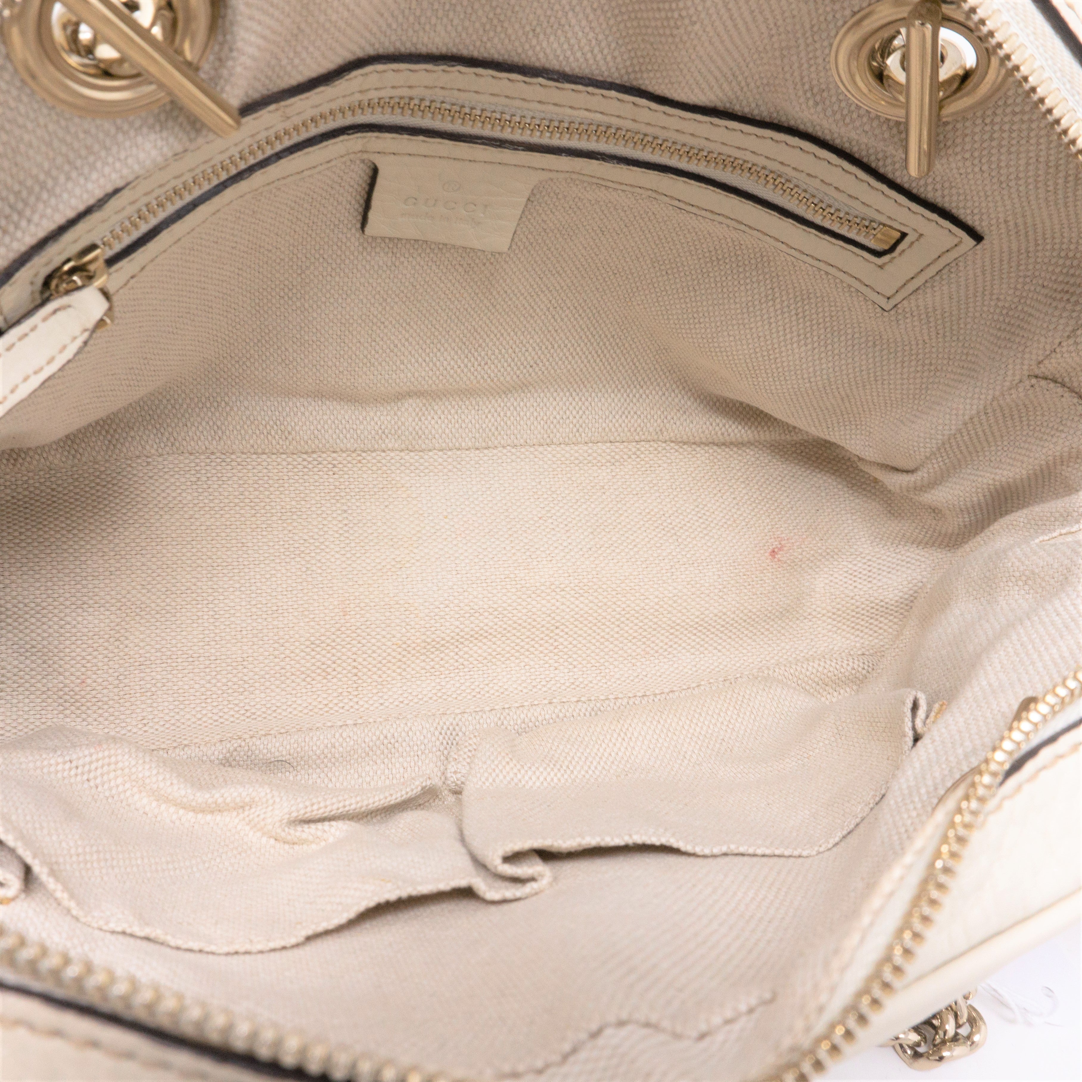 Soho Double Chain White Leather